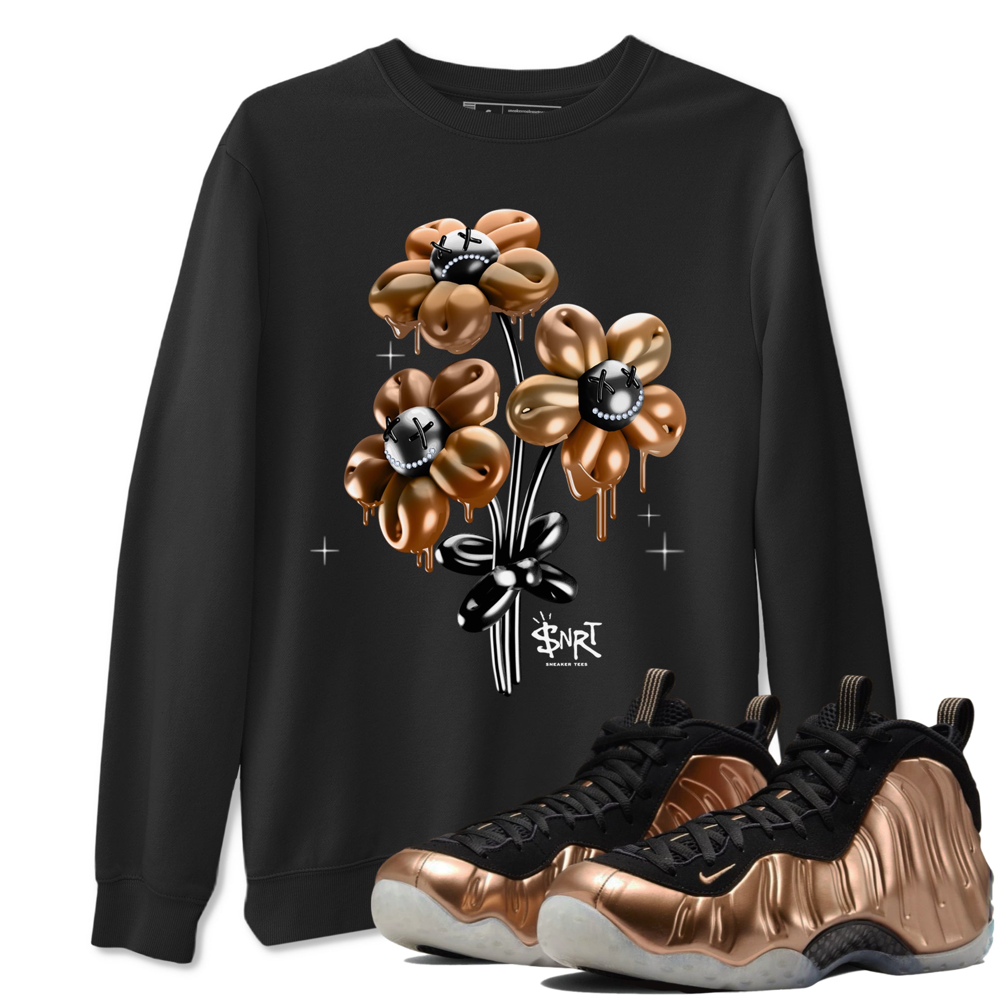 Foams One Metallic Copper shirts to match jordans Balloon Bouquet sneaker match tees Air Foamposite One Metallic Copper match shoes to clothes Drip Gear Zone unisex cotton Black 1 shirts