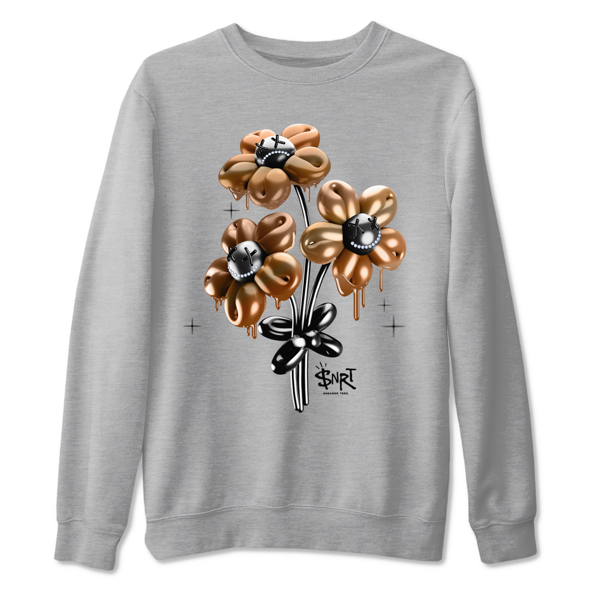 Foams One Metallic Copper shirts to match jordans Balloon Bouquet sneaker match tees Air Foamposite One Metallic Copper match shoes to clothes Drip Gear Zone unisex cotton Heather Grey 2 shirts