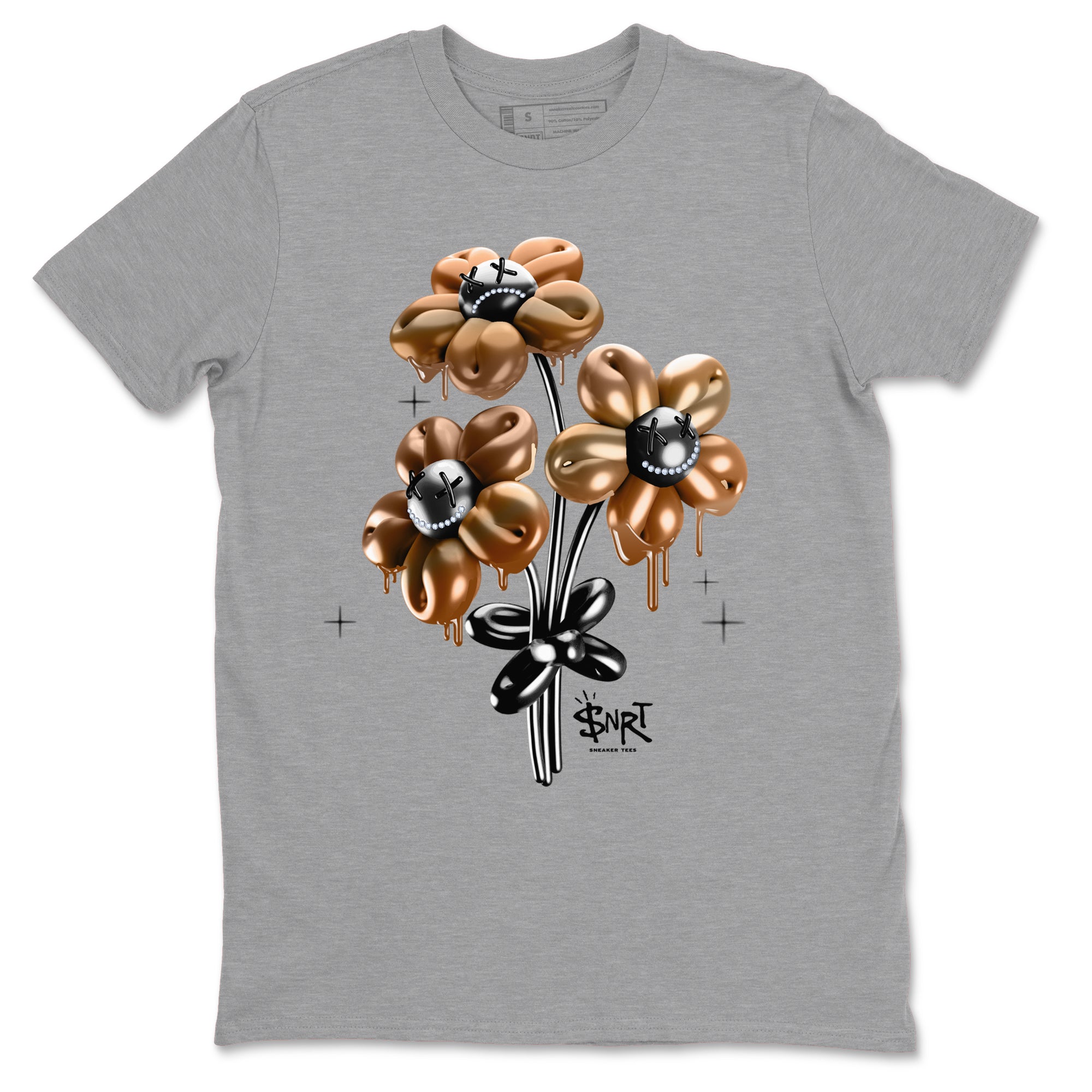 Foams One Metallic Copper shirts to match jordans Balloon Bouquet sneaker match tees Air Foamposite One Metallic Copper match shoes to clothes Drip Gear Zone unisex cotton Heather Grey 2 shirts