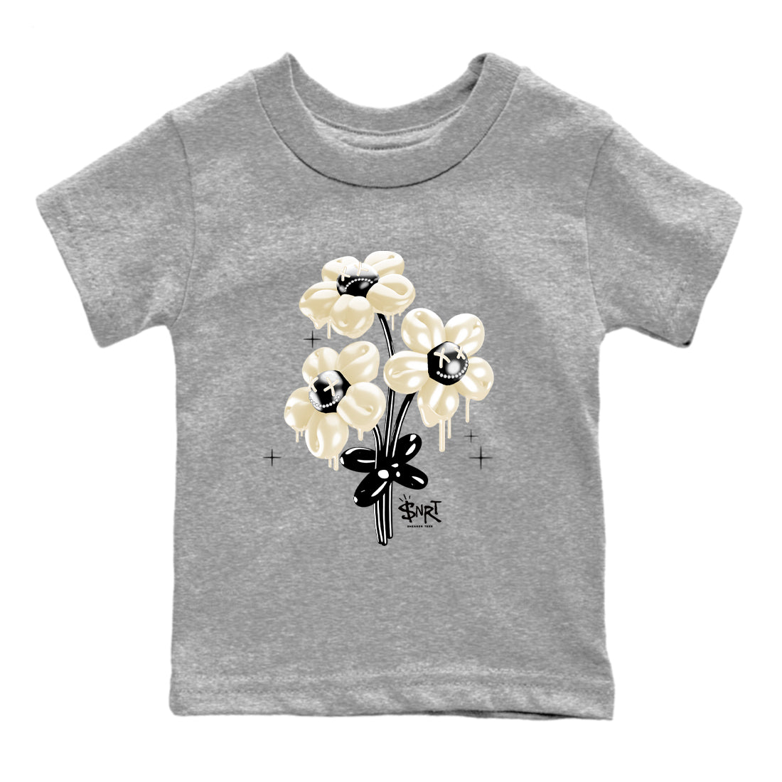 Sneaker Threads  Sneaker Tees To Match Air Foamposite One Pearl  Balloon Bouquet Youth Graphic Tee Heather Grey 2. Perfect for Jordan releases 2025 colorways.