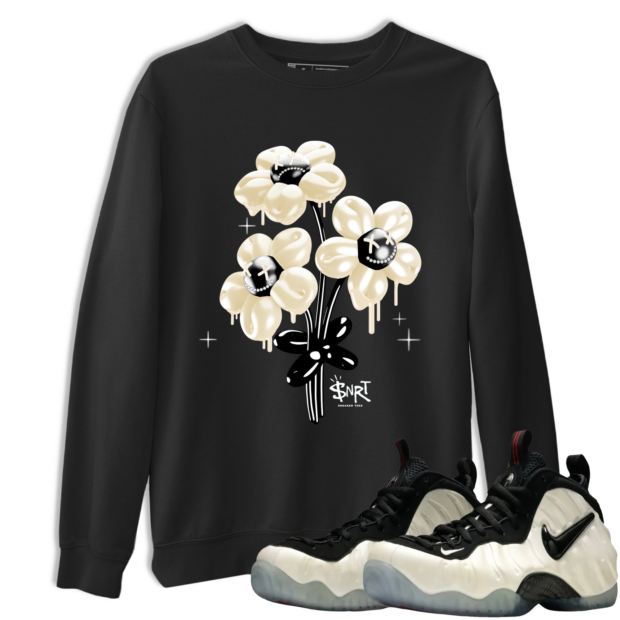 Sneaker Threads  Sneaker Tees To Match Air Foamposite One Pearl  Balloon Bouquet Graphic Tee Black 1. Perfect for Jordan releases 2025 colorways.