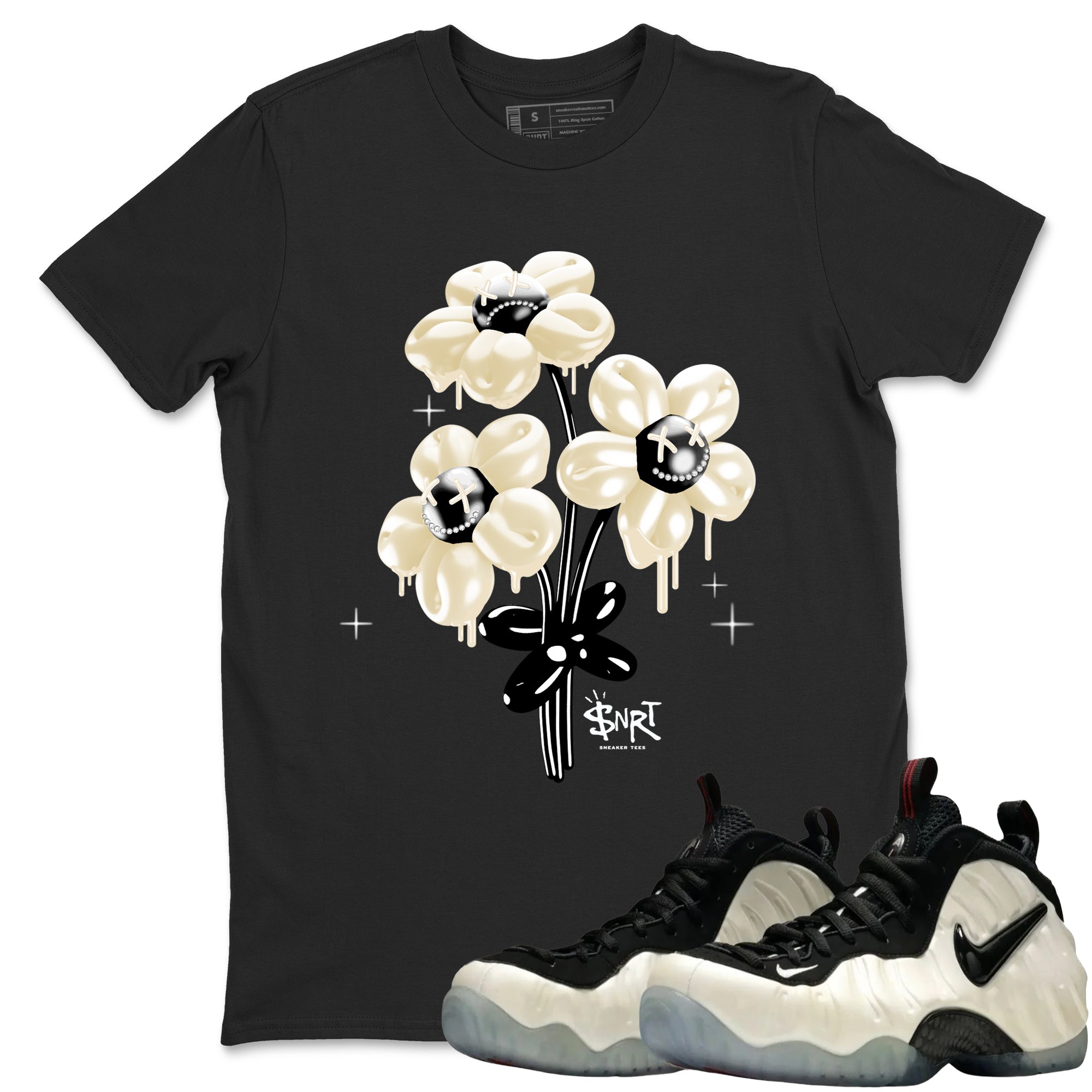 Sneaker Threads  Sneaker Tees To Match Air Foamposite One Pearl  Balloon Bouquet Graphic Tee Black 1. Perfect for Jordan releases 2025 colorways.