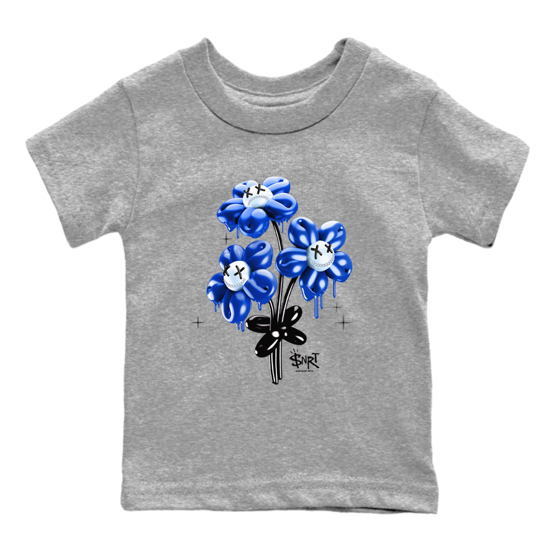 Air Foamposite One Royal shirts to match jordans Balloon Bouquet sneaker match tees Air Foamposite One Royal Drip Gear Zone Youth Baby Heather Grey 2 crew neck shirts
