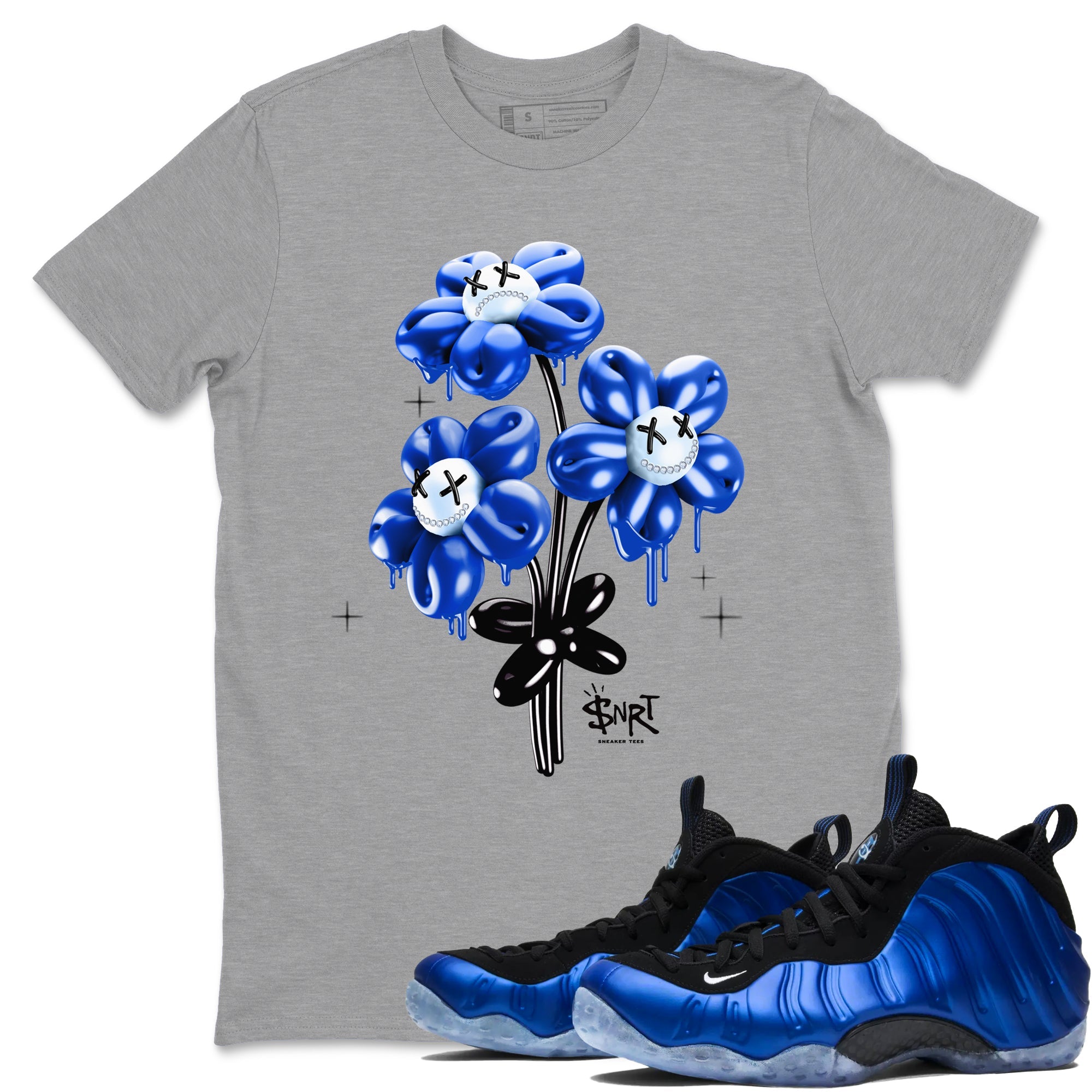 Air Foamposite One Royal shirts to match jordans Balloon Bouquet sneaker match tees Air Foamposite One Royal Drip Gear Zone unisex cotton Heather Grey 1 crew neck shirts