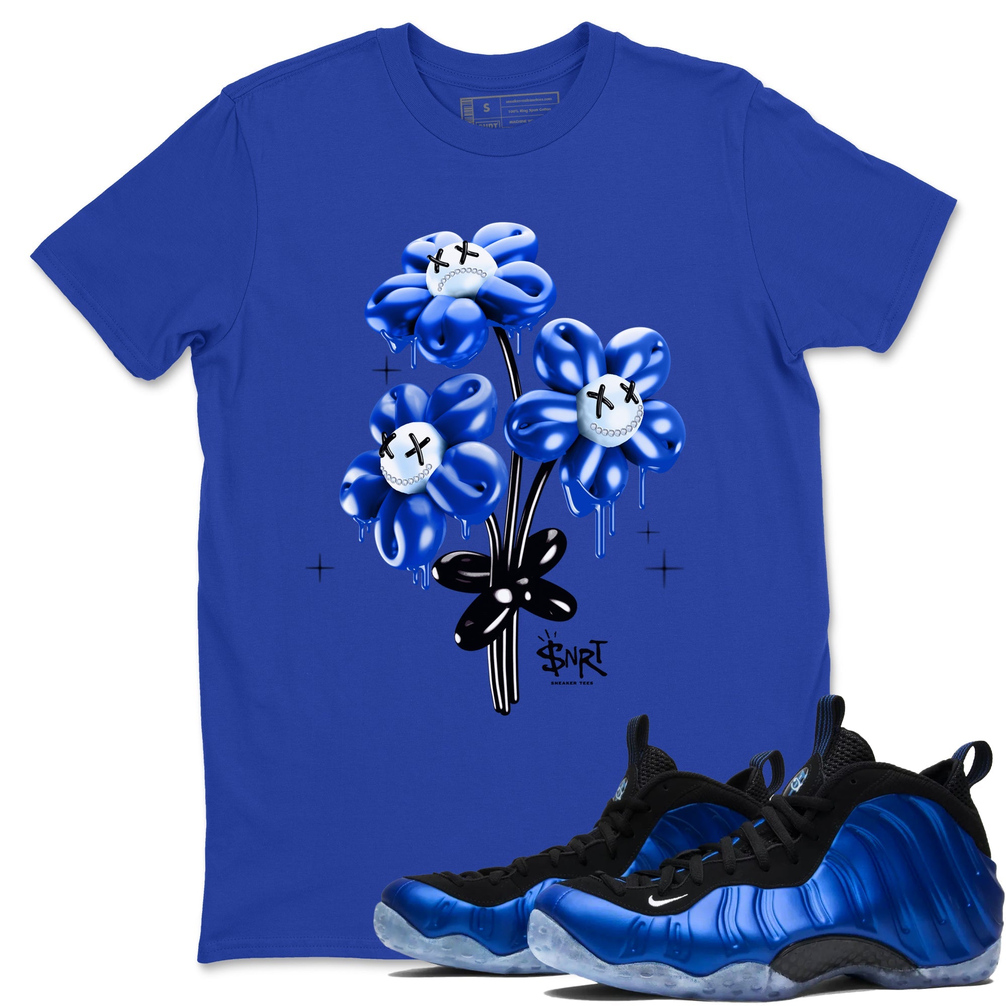 Air Foamposite One Royal shirts to match jordans Balloon Bouquet sneaker match tees Air Foamposite One Royal Drip Gear Zone unisex cotton Royal Blue 1 crew neck shirts