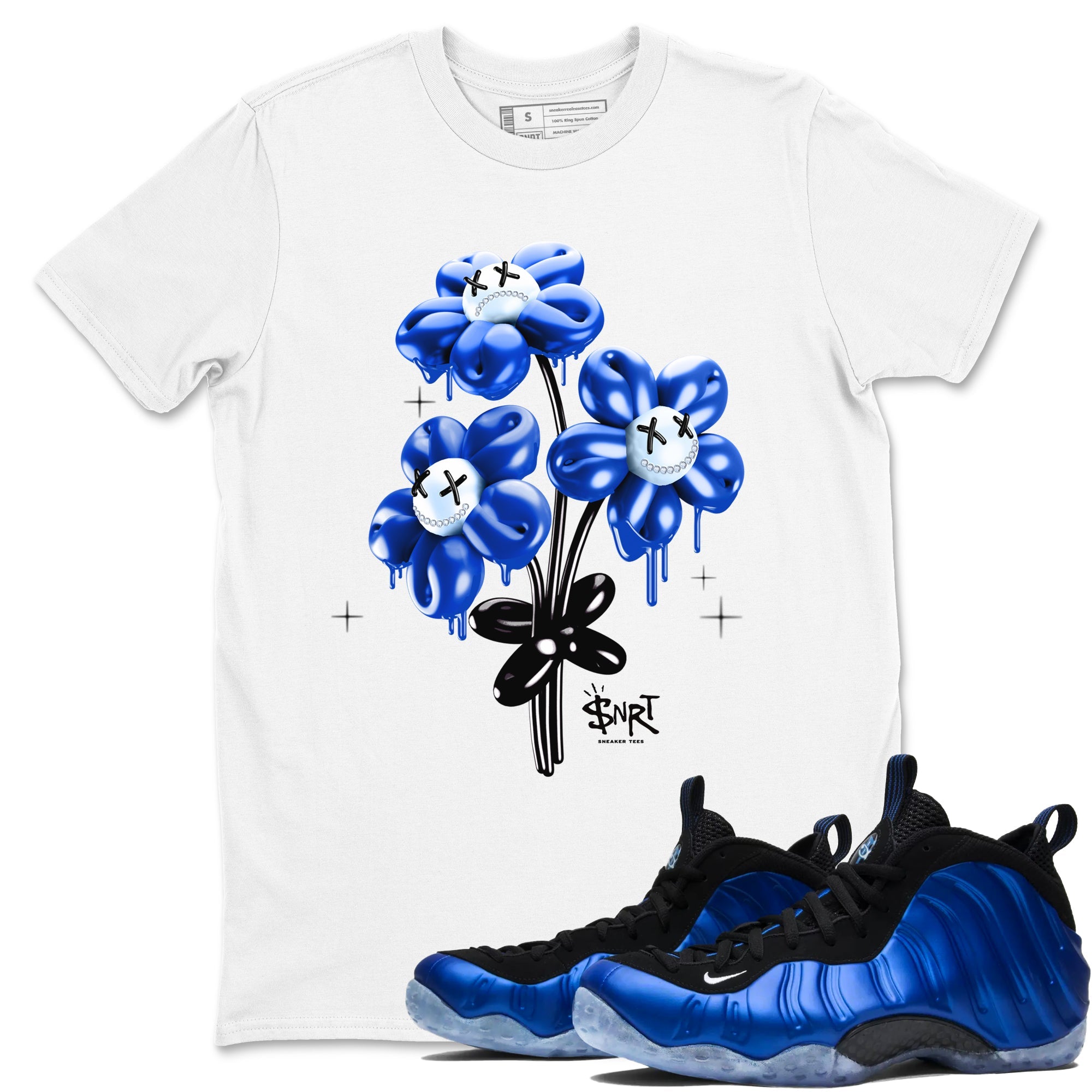 Air Foamposite One Royal shirts to match jordans Balloon Bouquet sneaker match tees Air Foamposite One Royal Drip Gear Zone unisex cotton White 1 crew neck shirts