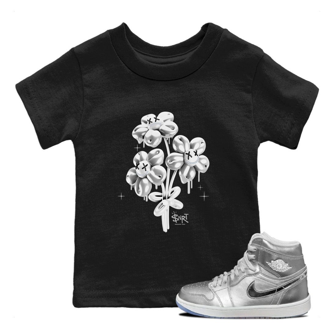 Air Jordan 1 Golf Gift Giving shirt to match jordans Balloon Bouquet sneaker tees Air Jordan 1 Tokyo Drip Gear Zone Baby Toddler Black 1 T-Shirt