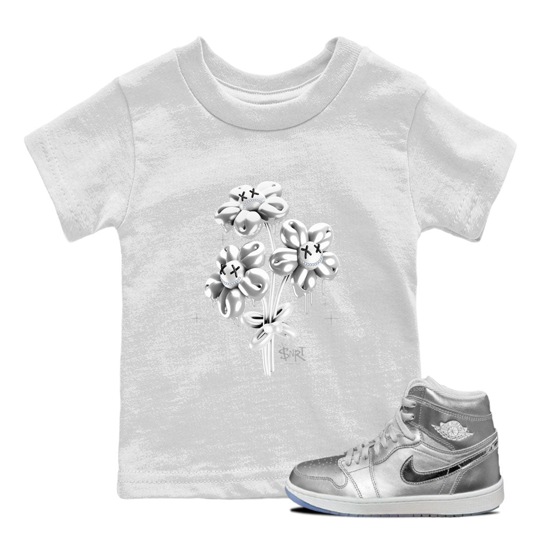 Air Jordan 1 Golf Gift Giving shirt to match jordans Balloon Bouquet sneaker tees Air Jordan 1 Tokyo Drip Gear Zone Baby Toddler White 1 T-Shirt