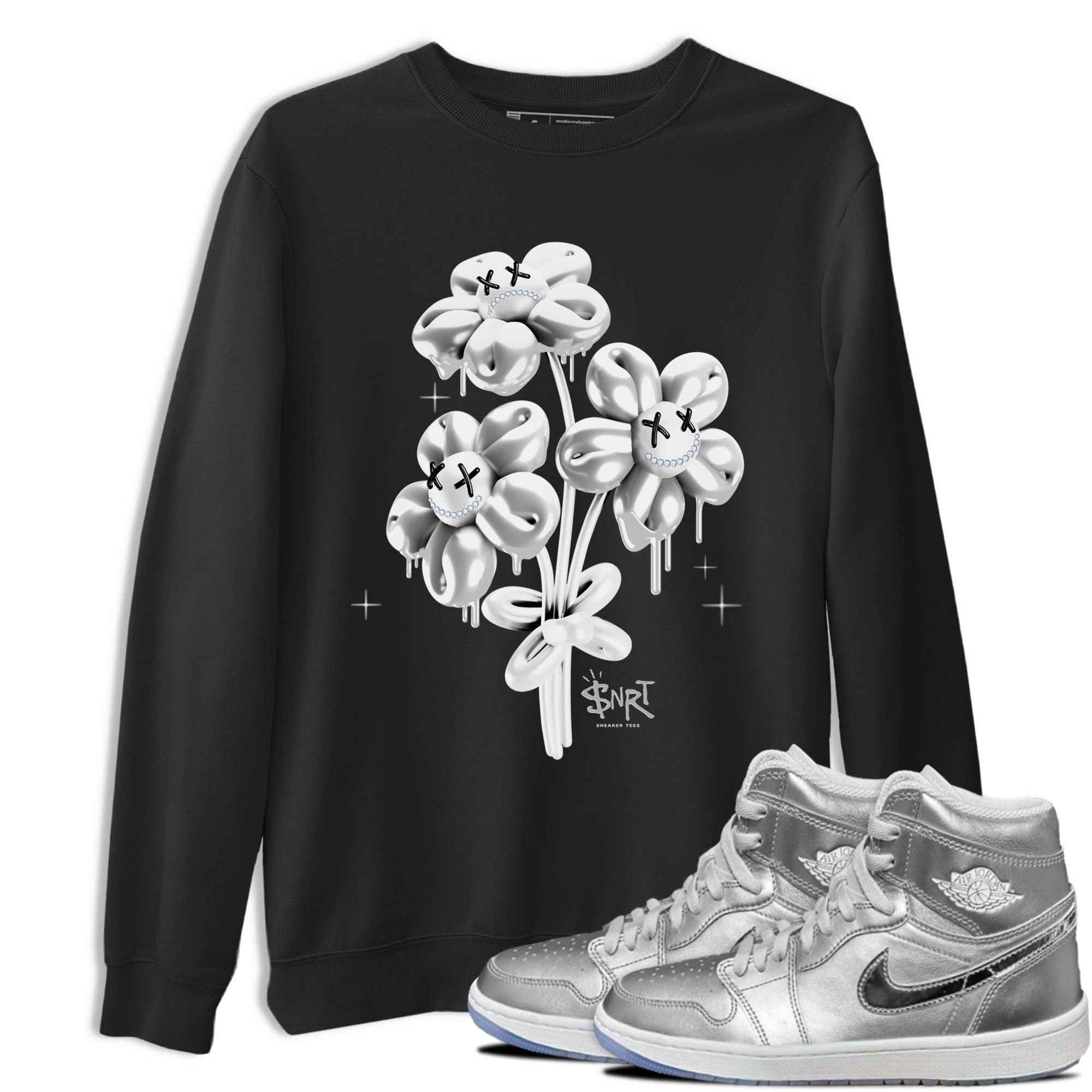 Air Jordan 1 Golf Gift Giving shirt to match jordans Balloon Bouquet sneaker tees Air Jordan 1 Tokyo Drip Gear Zone Streetwear Casual Fit Black 1 T-Shirt