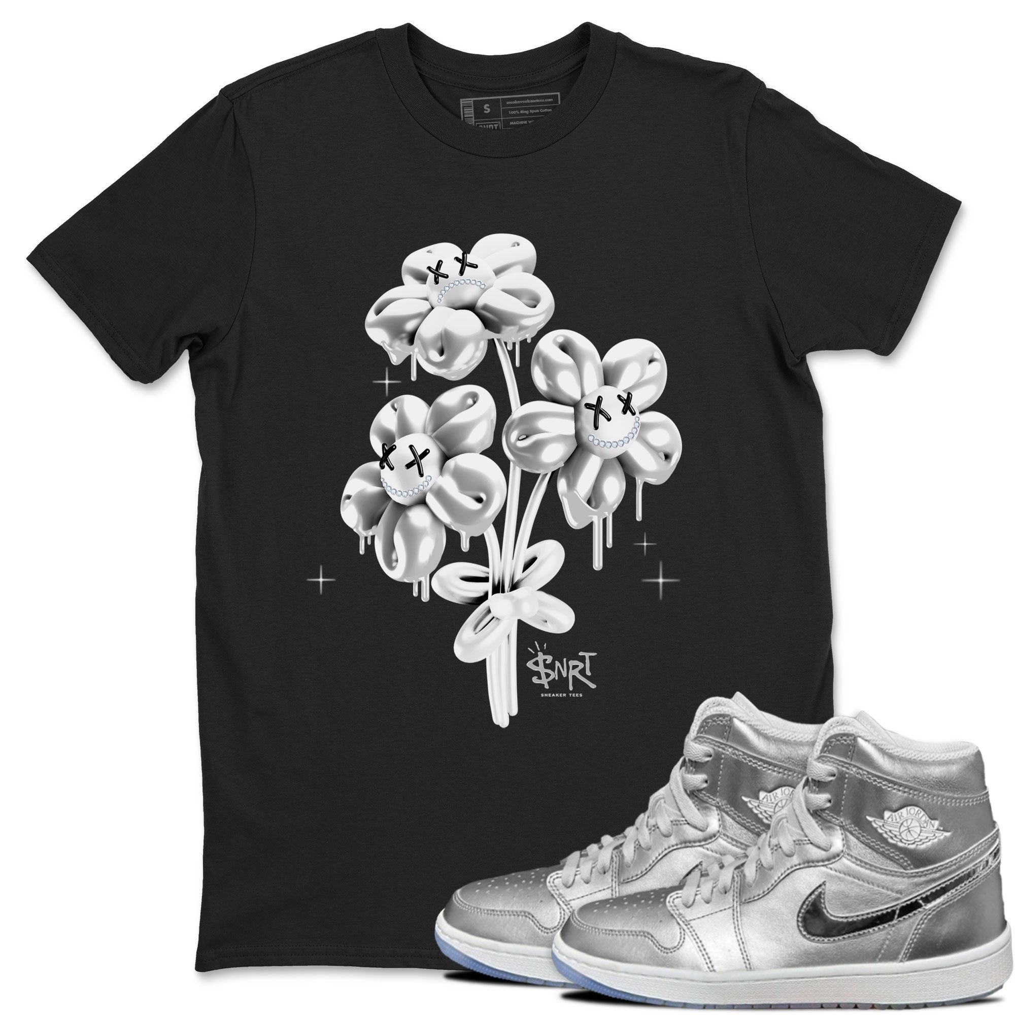 Air Jordan 1 Golf Gift Giving shirt to match jordans Balloon Bouquet sneaker tees Air Jordan 1 Tokyo Drip Gear Zone Streetwear Casual Fit Black 1 T-Shirt