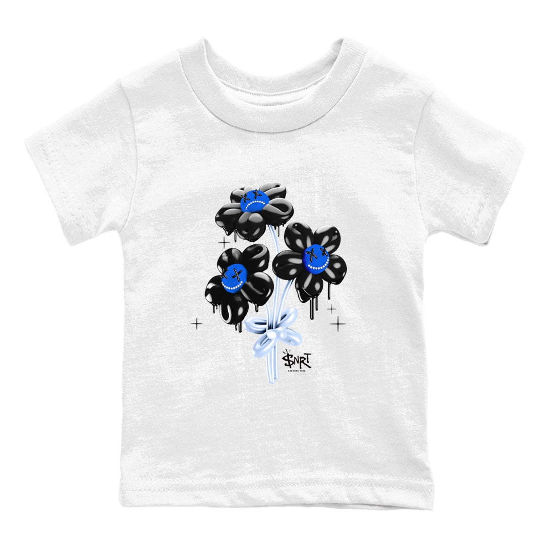 11s Black and Varsity Royal shirt to match jordans Balloon Bouquet sneaker tees AJ11 Black and Varsity Royal Drip Gear Zone baby toddler White 2 cotton Shirt