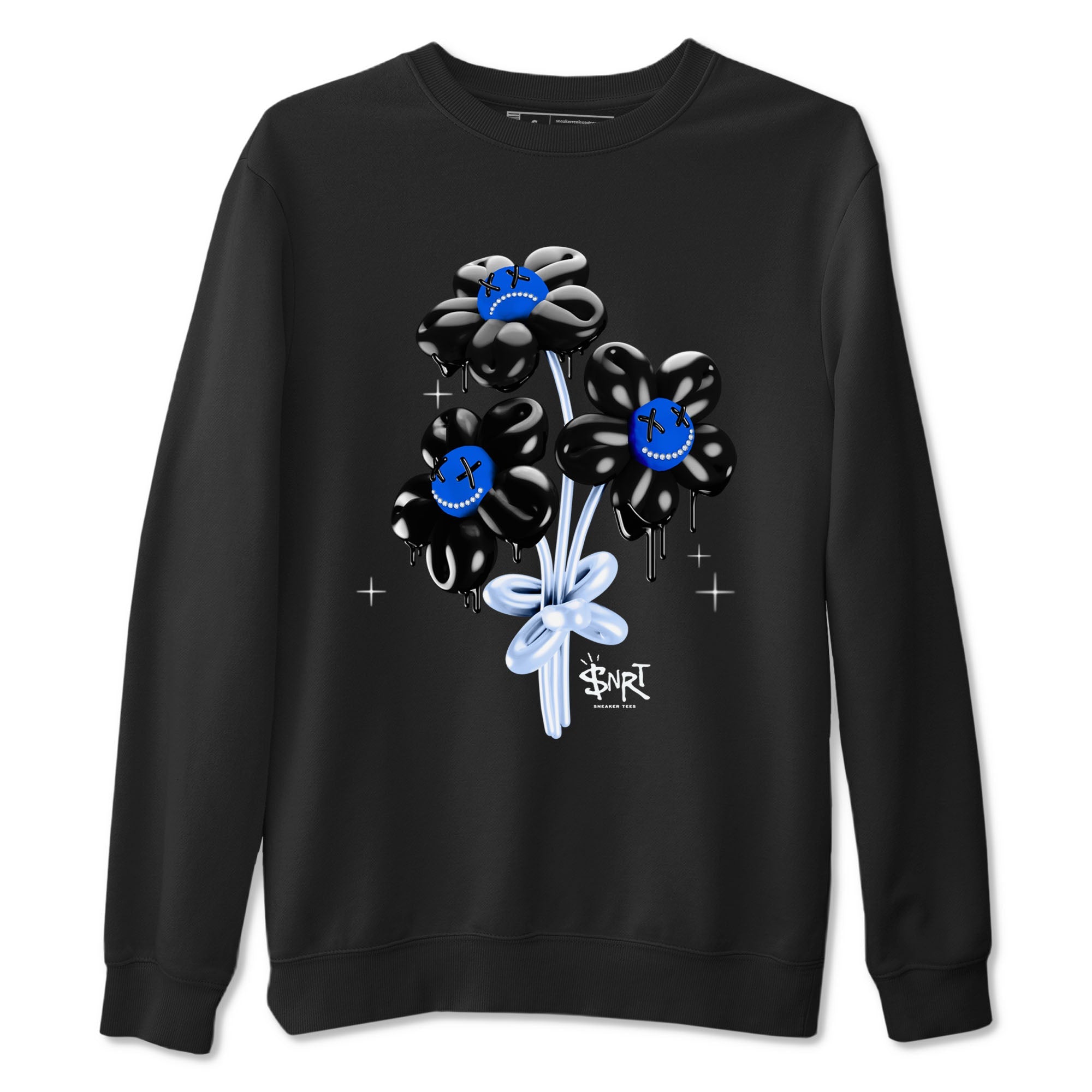 11s Black and Varsity Royal shirt to match jordans Balloon Bouquet sneaker tees AJ11 Black and Varsity Royal Drip Gear Zone unisex cotton Black 2 crew neck shirt