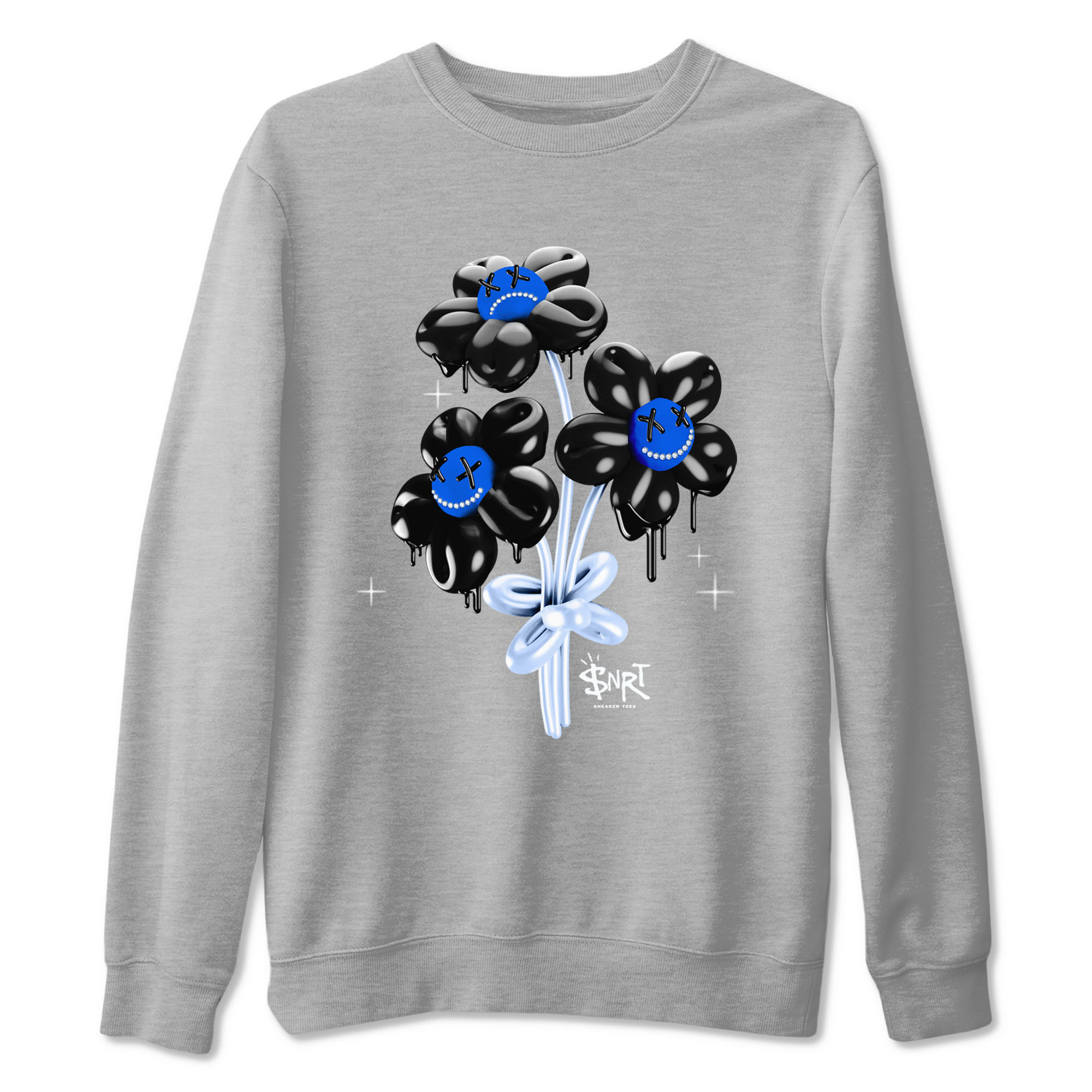11s Black and Varsity Royal shirt to match jordans Balloon Bouquet sneaker tees AJ11 Black and Varsity Royal Drip Gear Zone unisex cotton Heather Grey 2 crew neck shirt