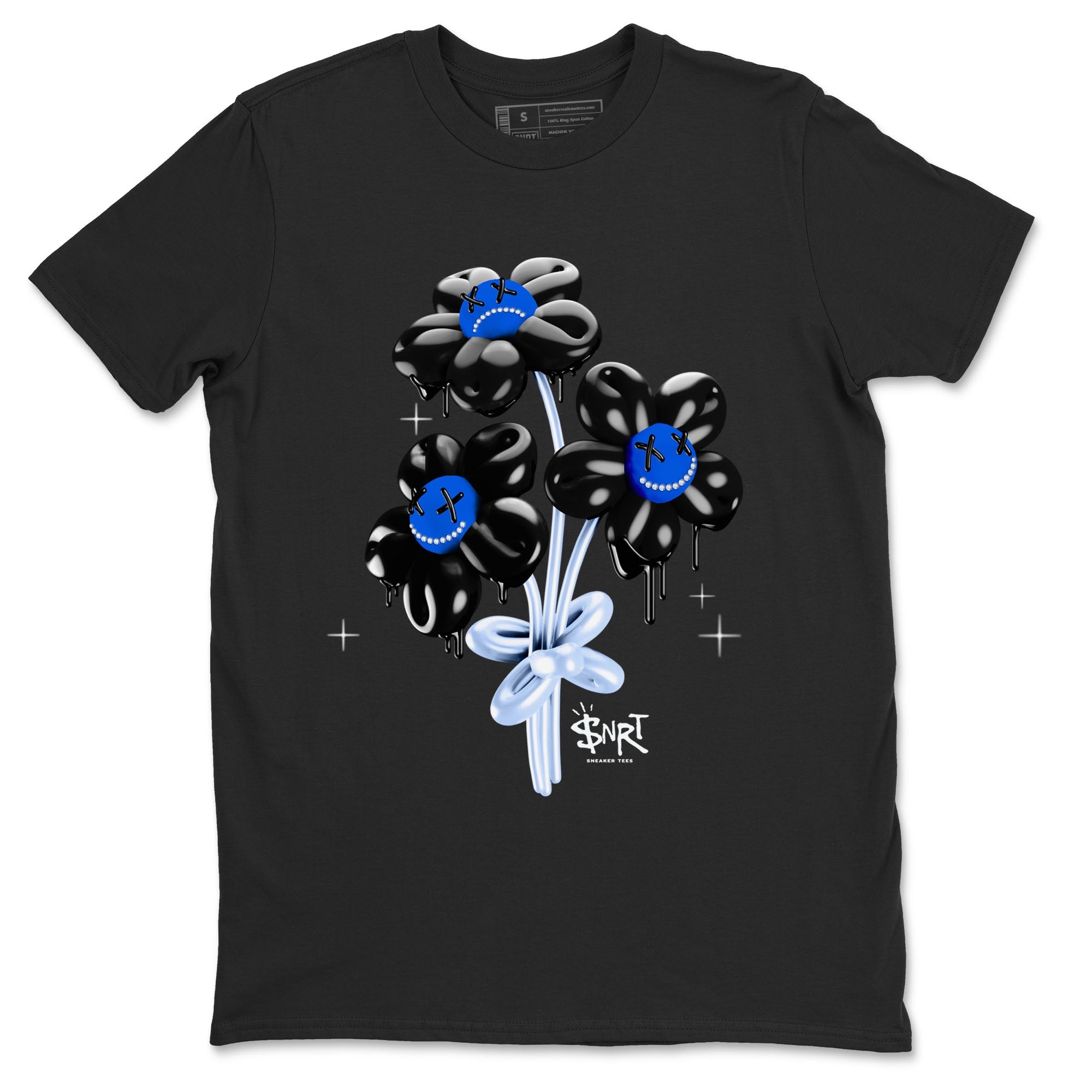 11s Black and Varsity Royal shirt to match jordans Balloon Bouquet sneaker tees AJ11 Black and Varsity Royal Drip Gear Zone unisex cotton Black 2 crew neck shirt