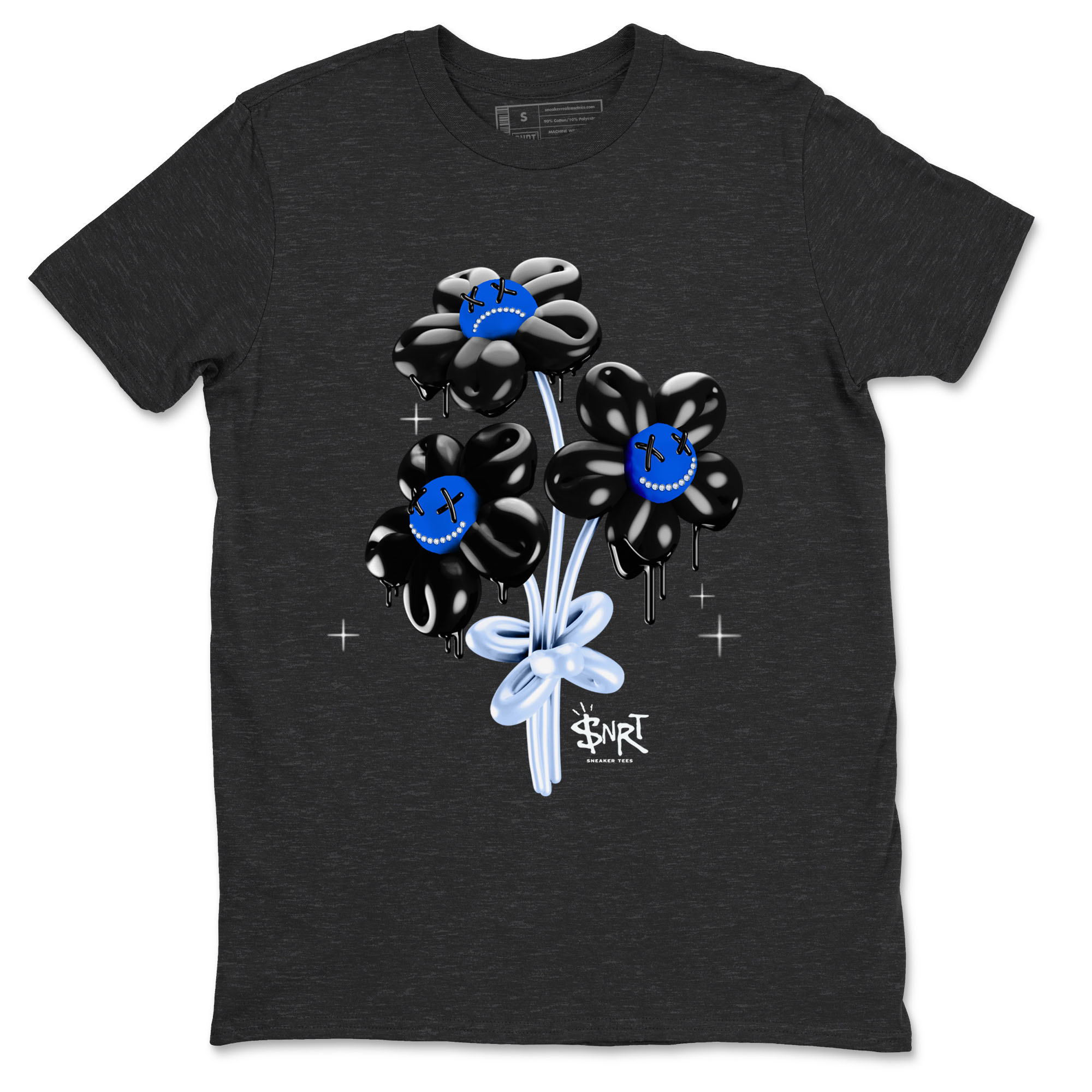 11s Black and Varsity Royal shirt to match jordans Balloon Bouquet sneaker tees AJ11 Black and Varsity Royal Drip Gear Zone unisex cotton Charcoal Heather 2 crew neck shirt