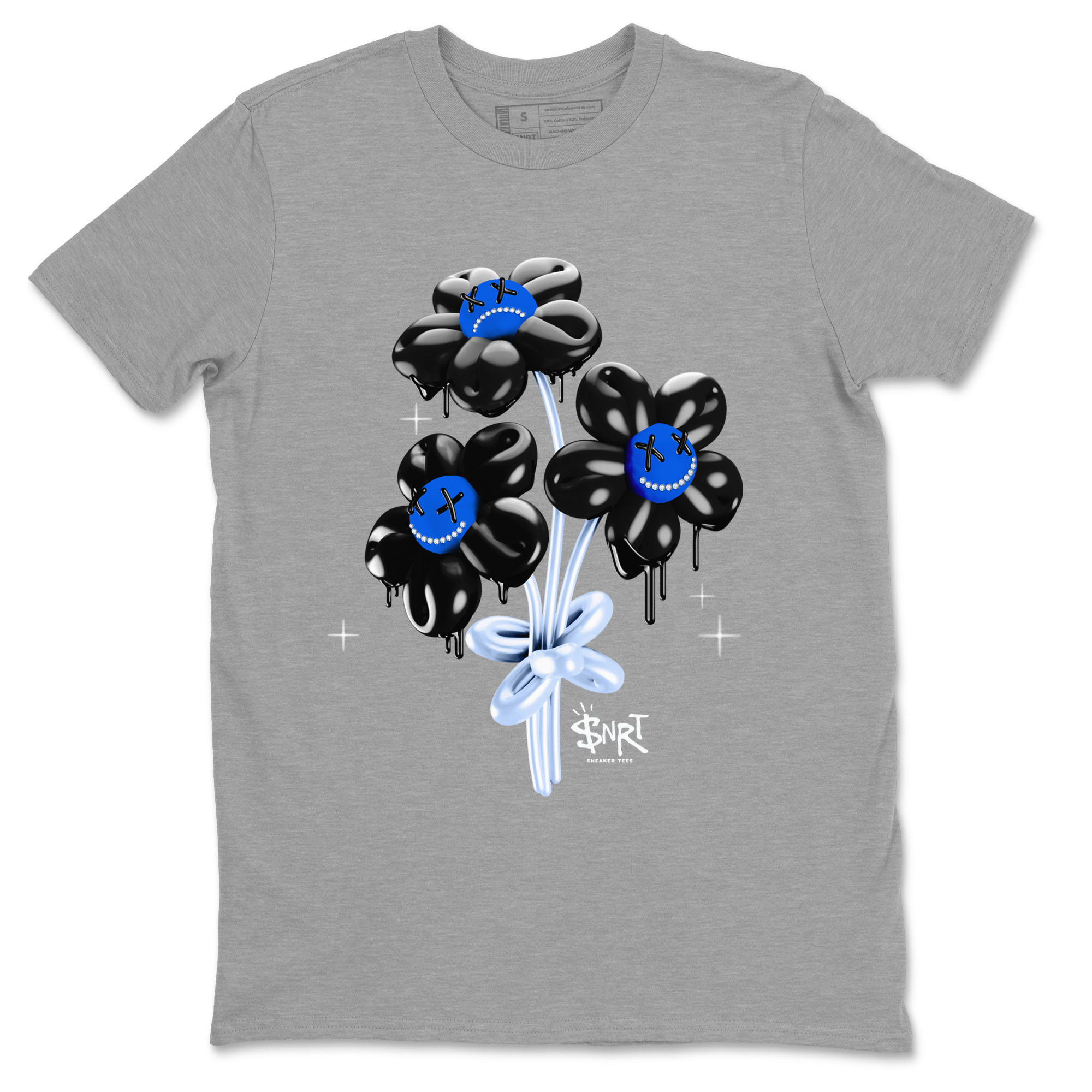 11s Black and Varsity Royal shirt to match jordans Balloon Bouquet sneaker tees AJ11 Black and Varsity Royal Drip Gear Zone unisex cotton Heather Grey 2 crew neck shirt