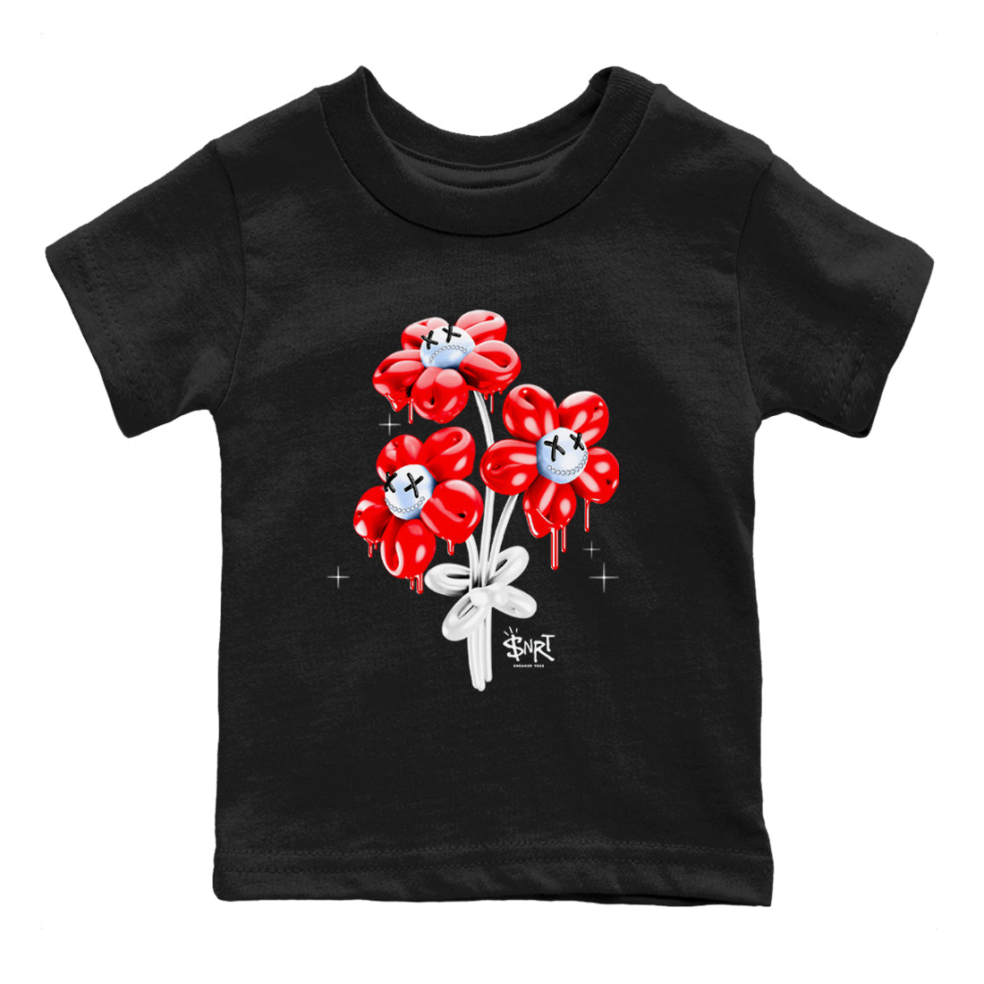 11s Cherry shirts to match jordans Balloon Bouquet sneaker match tees Air Jordan 11 Retro Cherry match shoes to clothes Drip Gear Zone Youth Baby Black 2 tee