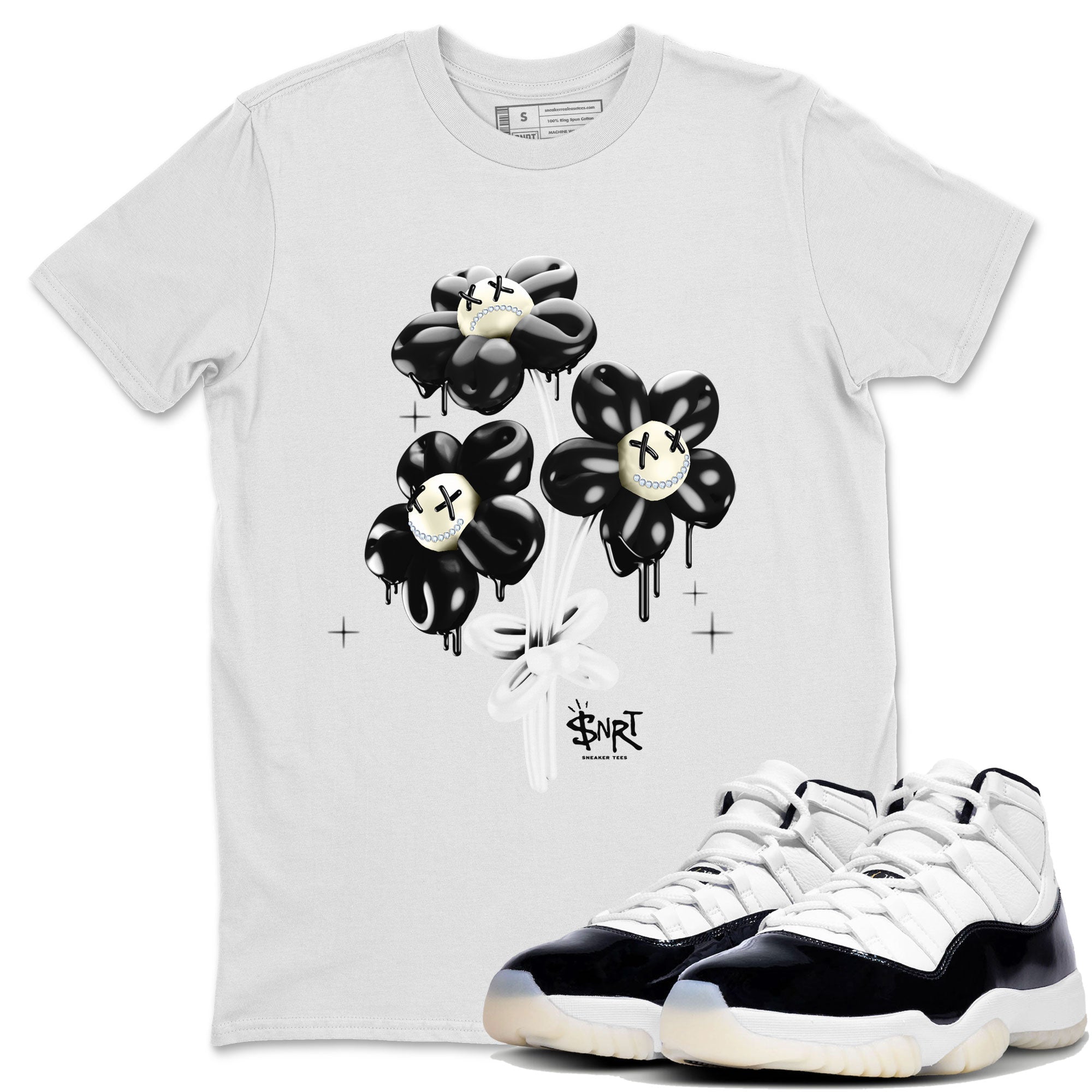 11s Gratitude shirt to match jordans Balloon Bouquet sneaker tees Air Jordan 11 Retro Gratitude Drip Gear Zone Streetwear Casual Fit White 1 T-Shirt