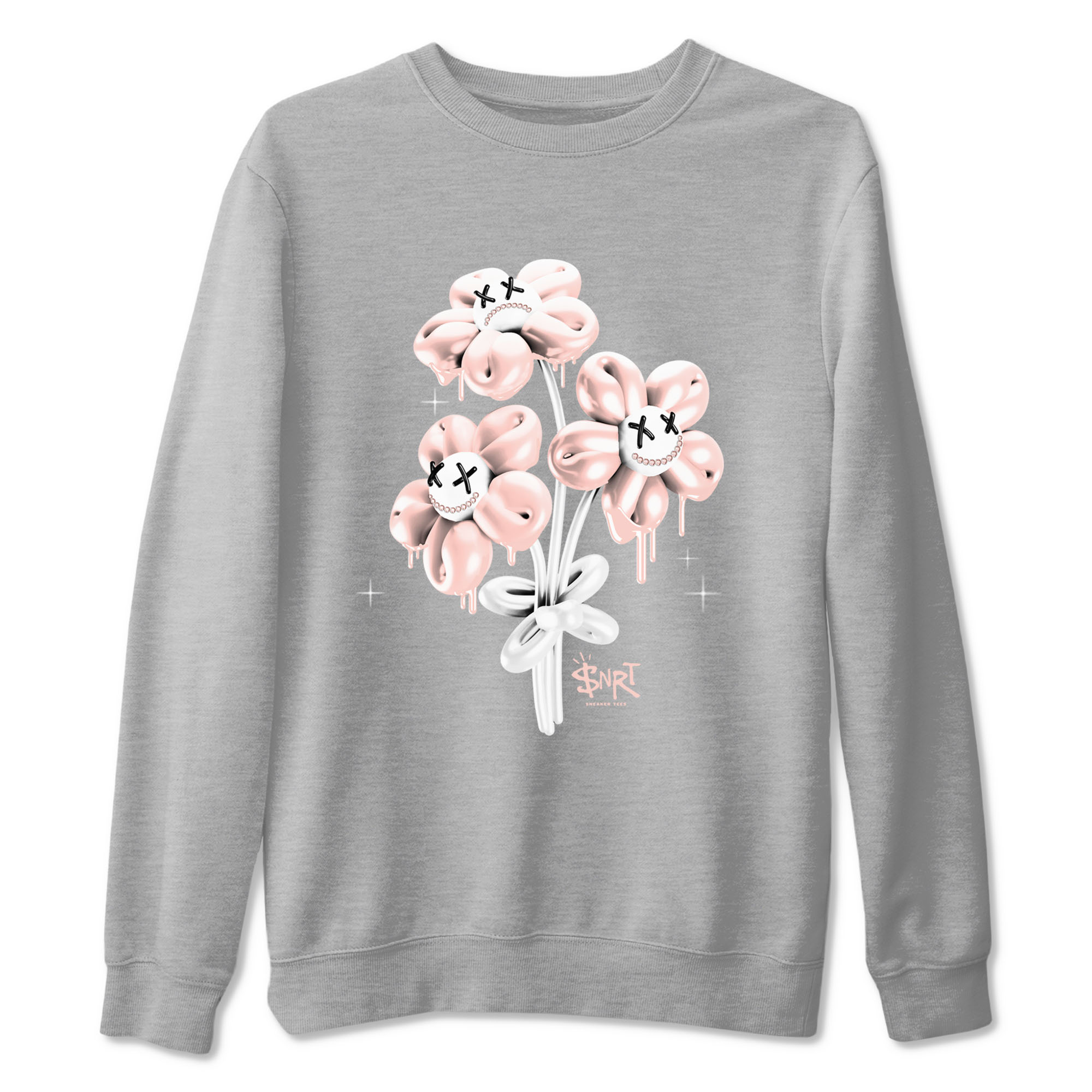 11s Legend Pink shirt to match jordans Balloon Bouquet sneaker tees Air Jordan 11 Legend Pink Drip Gear Zone unisex cotton Heather Grey 2 crew neck shirt
