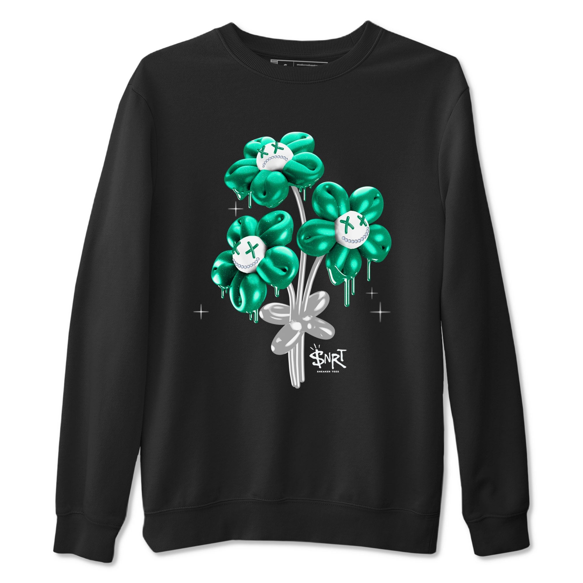 4s Oxidized Green shirts to match jordans Balloon Bouquet sneaker match tees Air Jordan 4 Oxidized Green Drip Gear Zone streetwear brand Black 2 unisex cotton tee