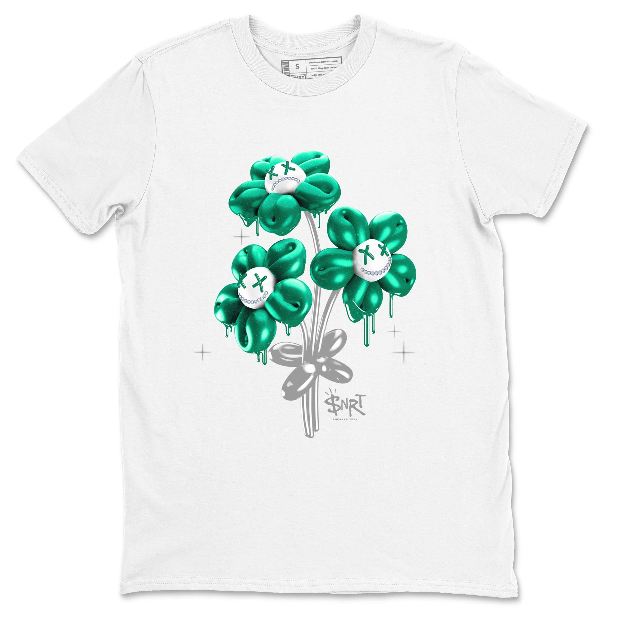4s Oxidized Green shirts to match jordans Balloon Bouquet sneaker match tees Air Jordan 4 Oxidized Green Drip Gear Zone streetwear brand White 2 unisex cotton tee
