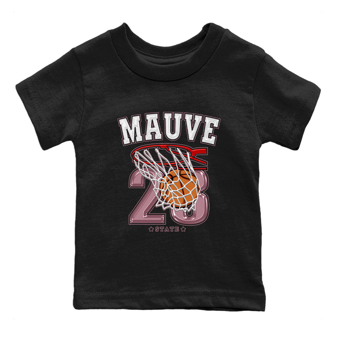 Air Jordan 1 Mauve shirt to match jordans Basketball sneaker tees AJ1 Mauve Drip Gear Zone Sneaker Matching Clothing Brand Baby Toddler Black 2 T-Shirt