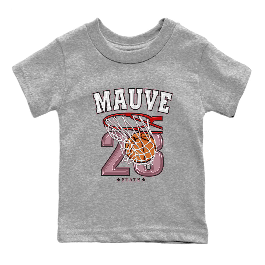 Air Jordan 1 Mauve shirt to match jordans Basketball sneaker tees AJ1 Mauve Drip Gear Zone Sneaker Matching Clothing Brand Baby Toddler Heather Grey 2 T-Shirt