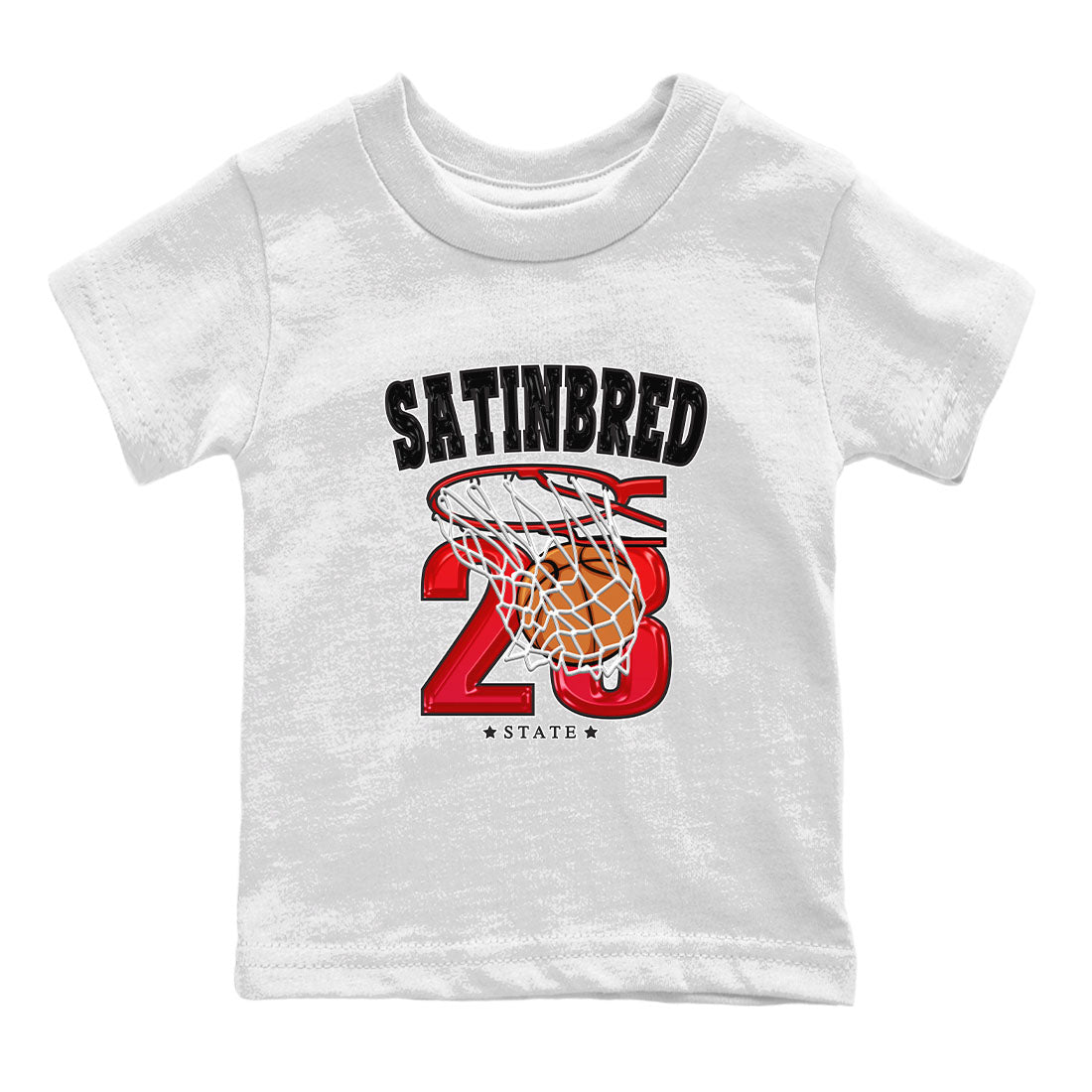 Air Jordan 1 Satin Bred shirt to match jordans Basketball sneaker tees AJ1 Retro Satin Bred Drip Gear Zone Sneaker Matching Clothing Brand Baby Toddler White 2 T-Shirt