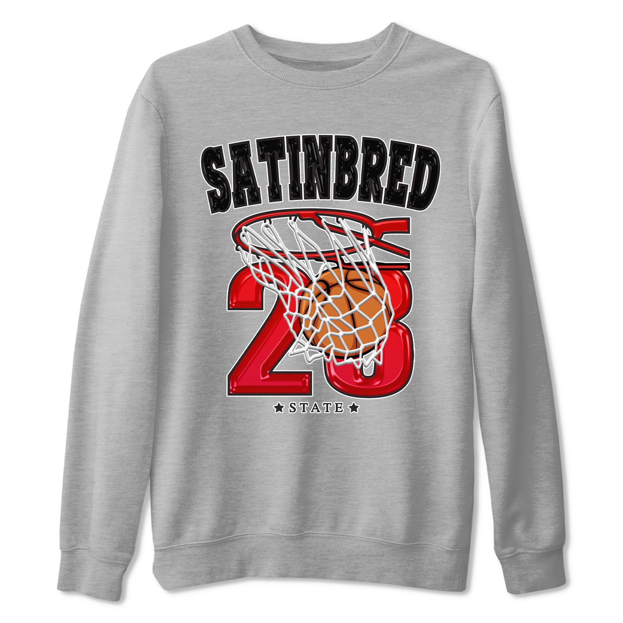 Air Jordan 1 Satin Bred shirt to match jordans Basketball sneaker tees AJ1 Retro Satin Bred Drip Gear Zone Sneaker Matching Clothing Brand Unisex Sneaker Tee Heather Grey 2 T-Shirt