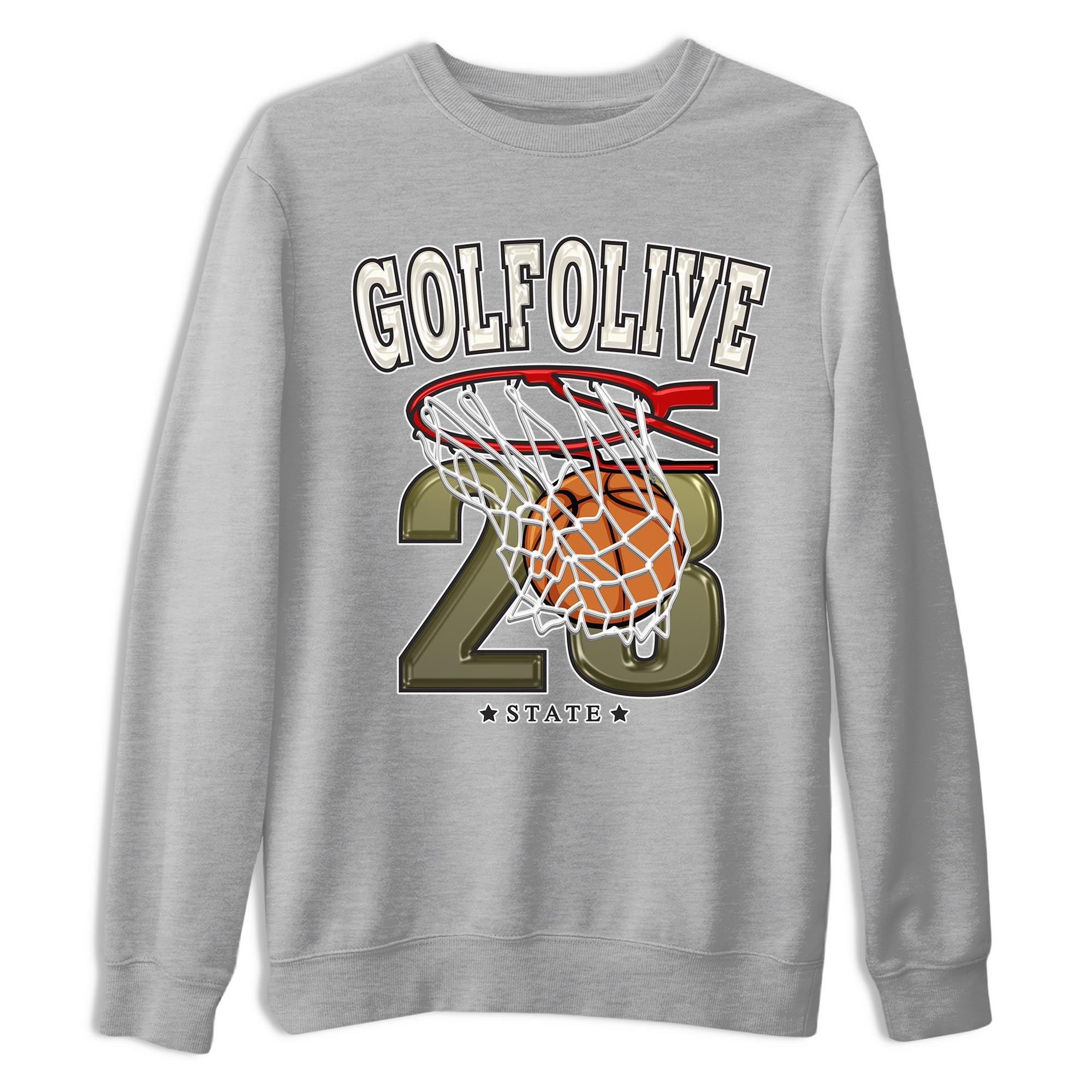 Jordan 1 Low X Travis Scott Golf Olive shirt to match jordans Basketball sneaker release tees Air Jordan 1 Travis Scott Golf Olive Drip Gear Zone Unisex Streetwear Clothing Heather Grey 2 T-Shirt