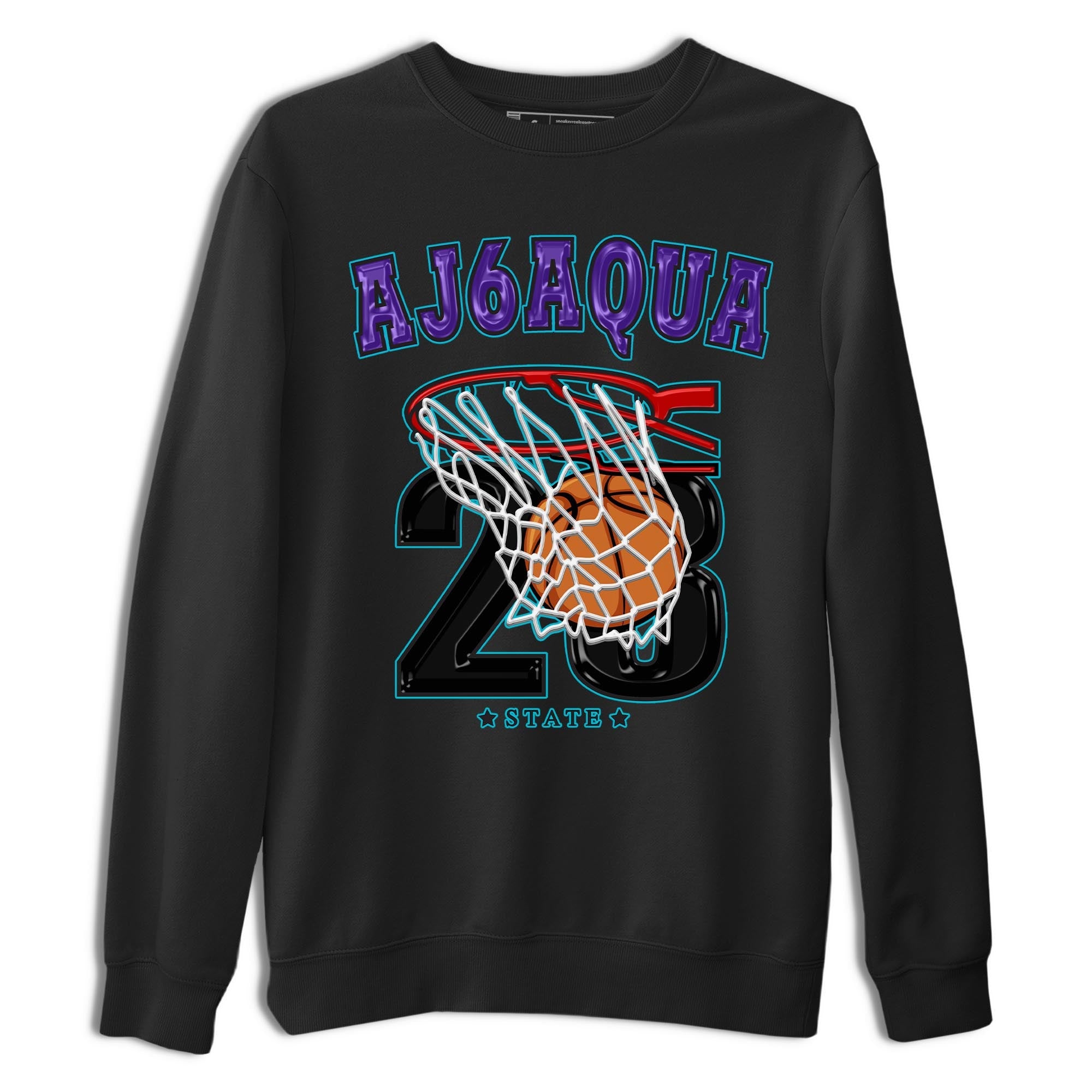AJ6 Aqua shirt to match jordans Basketball sneaker release tees Air Jordan 6 Aqua Drip Gear Zone Unisex Streetwear Clothing Black 2 T-Shirt