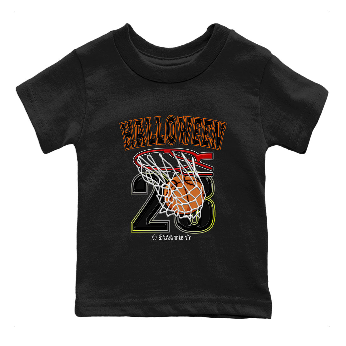 Nike Dunk Halloween shirt to match jordans Basketball sneaker tees Nike Dunk Mid Halloween Drip Gear Zone Sneaker Matching Clothing Brand Baby Toddler Black 2 T-Shirt