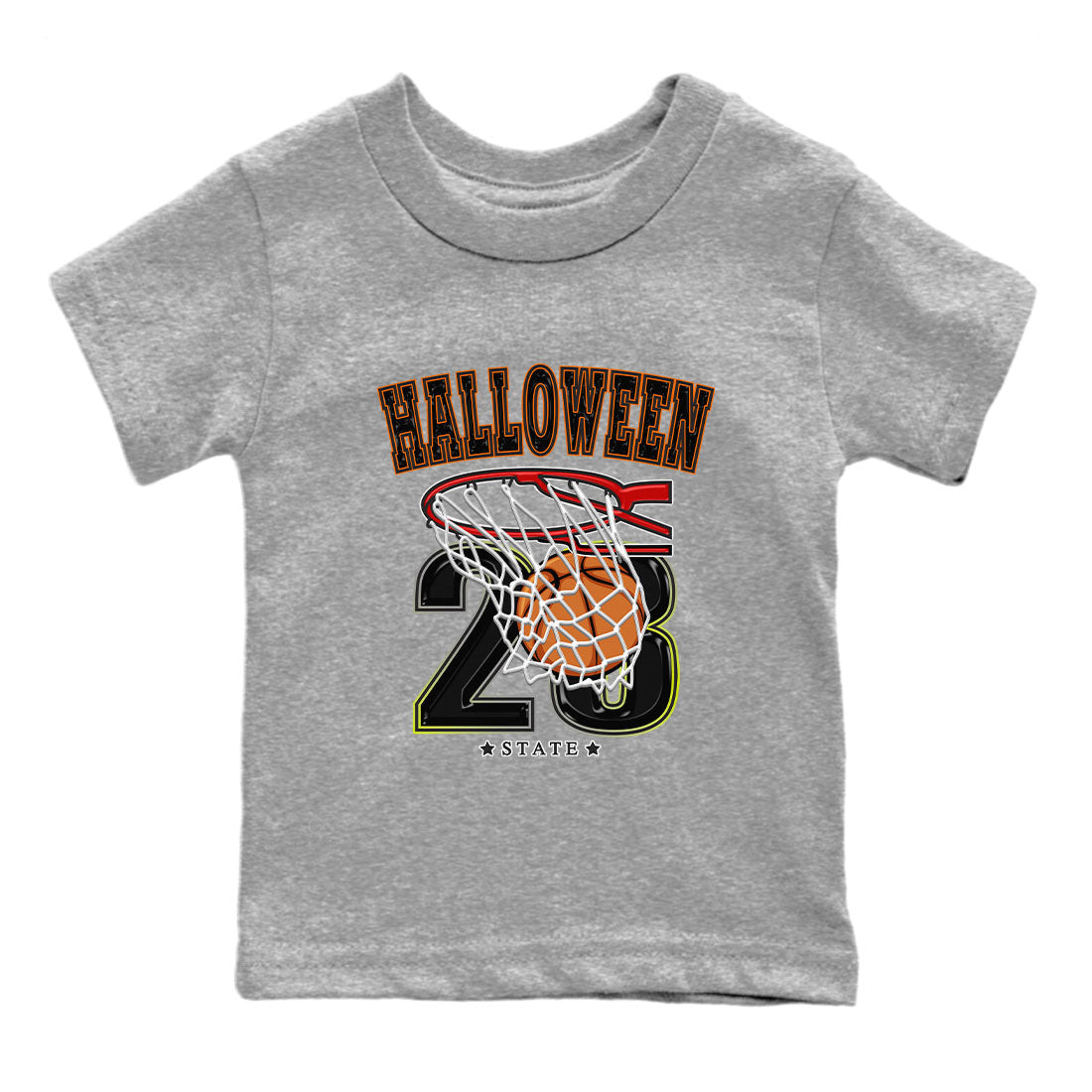 Nike Dunk Halloween shirt to match jordans Basketball sneaker tees Nike Dunk Mid Halloween Drip Gear Zone Sneaker Matching Clothing Brand Baby Toddler Heather Grey 2 T-Shirt