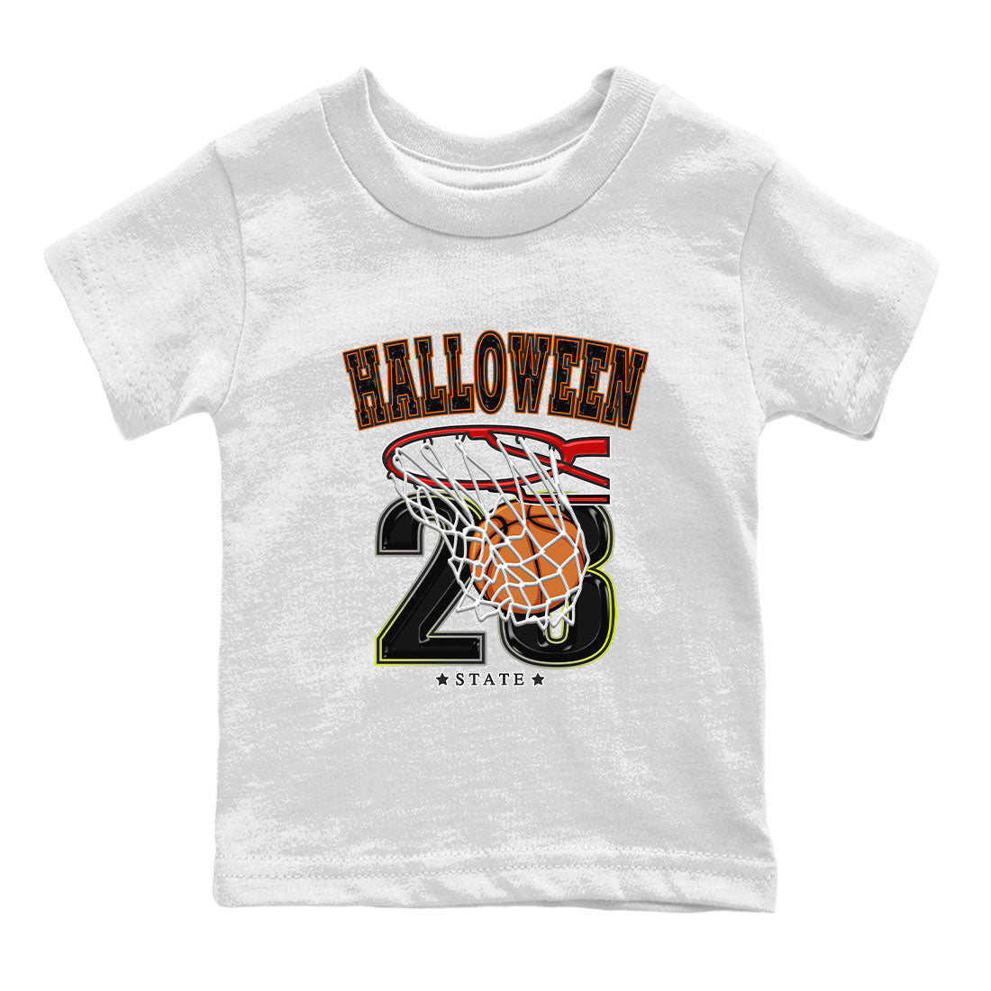 Nike Dunk Halloween shirt to match jordans Basketball sneaker tees Nike Dunk Mid Halloween Drip Gear Zone Sneaker Matching Clothing Brand Baby Toddler White 2 T-Shirt