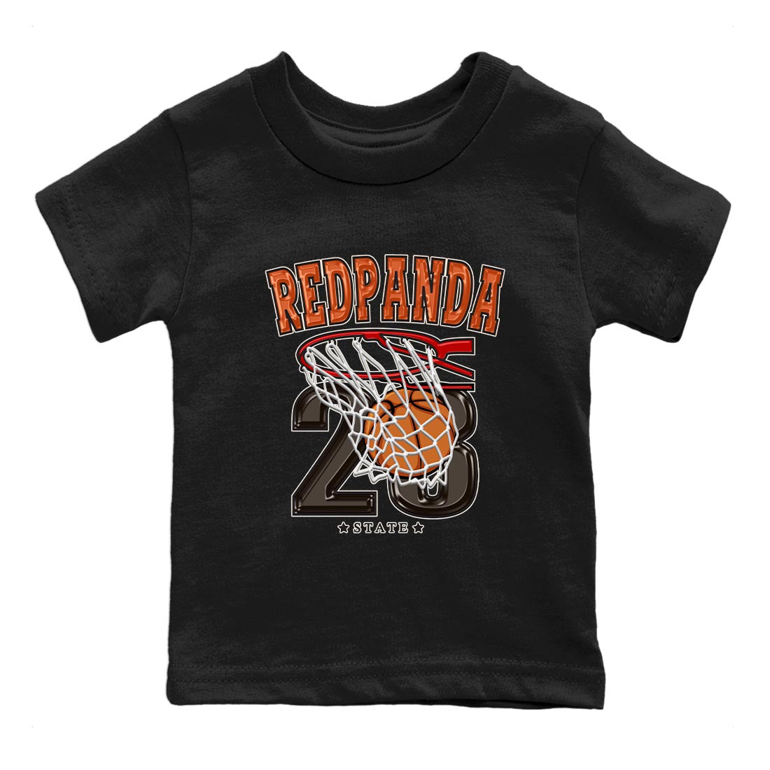 Nike Low Dunk Red Panda shirt to match jordans Basketball sneaker tees Nike Dunk Red Panda Drip Gear Zone Baby Toddler Black 2 T-Shirt