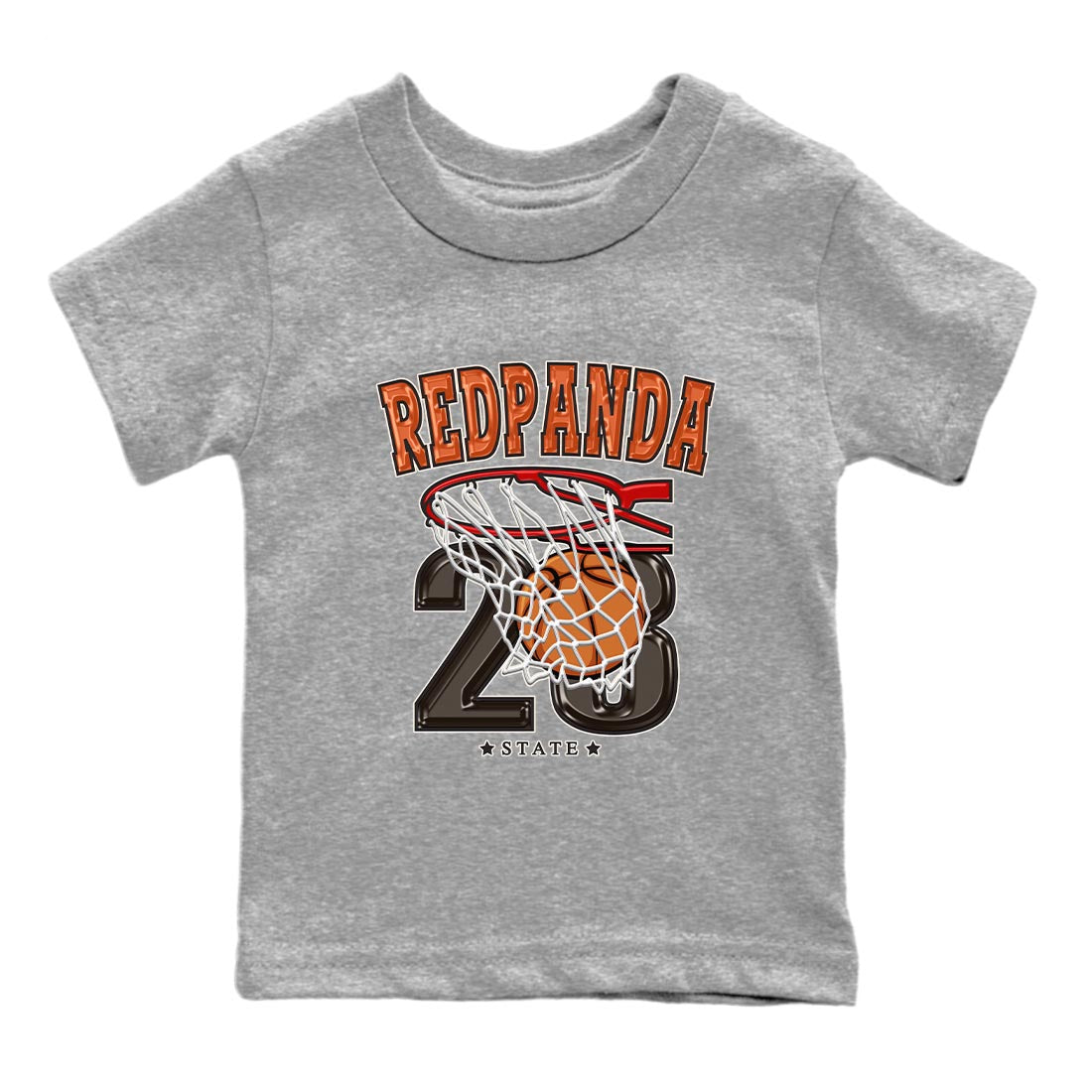Nike Low Dunk Red Panda shirt to match jordans Basketball sneaker tees Nike Dunk Red Panda Drip Gear Zone Baby Toddler Heather Grey 2 T-Shirt