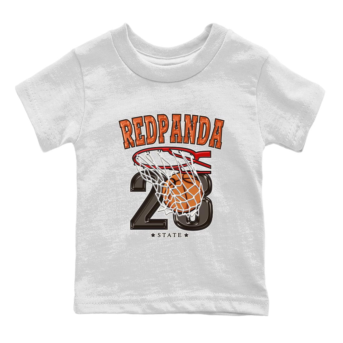 Nike Low Dunk Red Panda shirt to match jordans Basketball sneaker tees Nike Dunk Red Panda Drip Gear Zone Baby Toddler White 2 T-Shirt