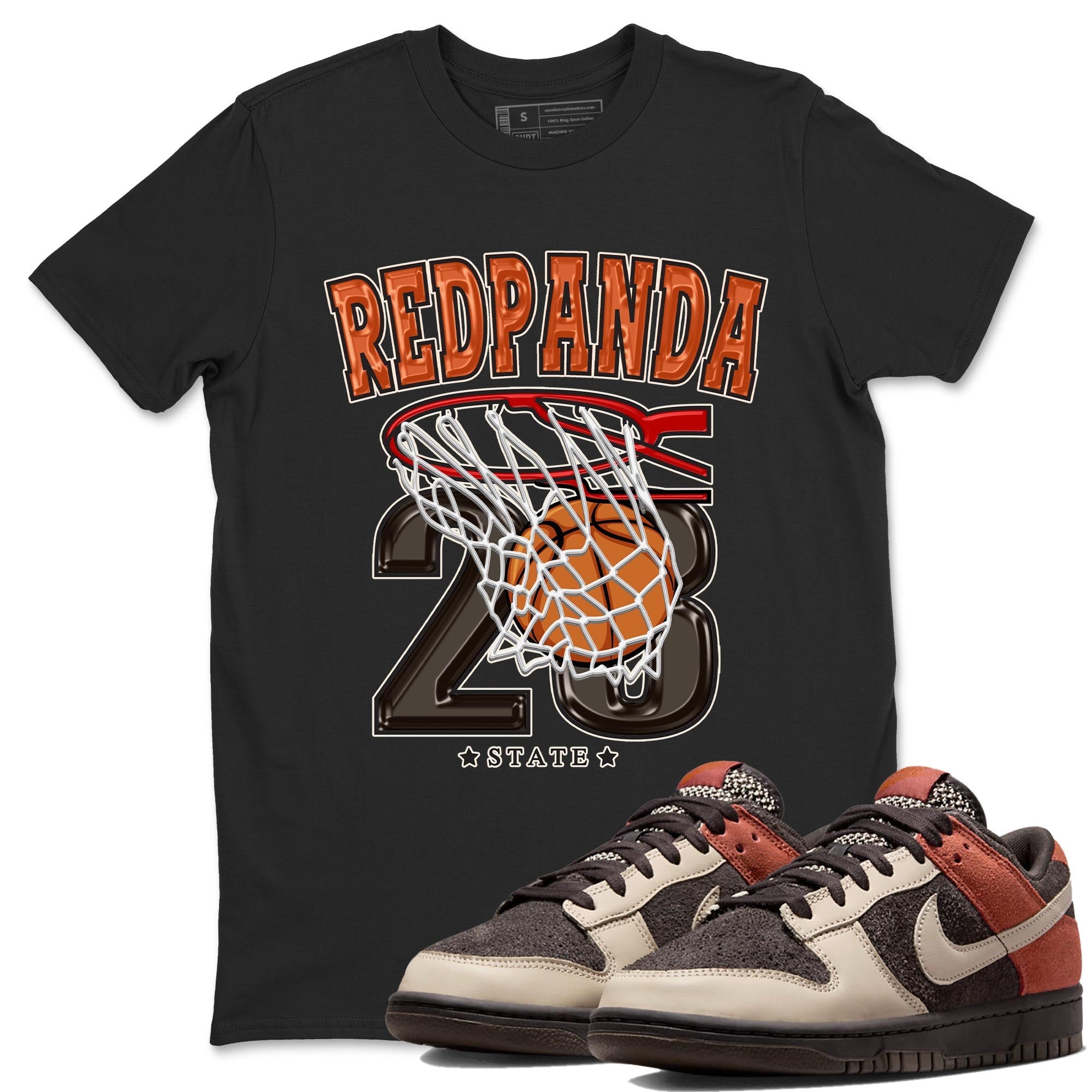 Nike Low Dunk Red Panda shirt to match jordans Basketball sneaker tees Nike Dunk Red Panda Drip Gear Zone Unisex Streetwear Clothing Black 1 T-Shirt