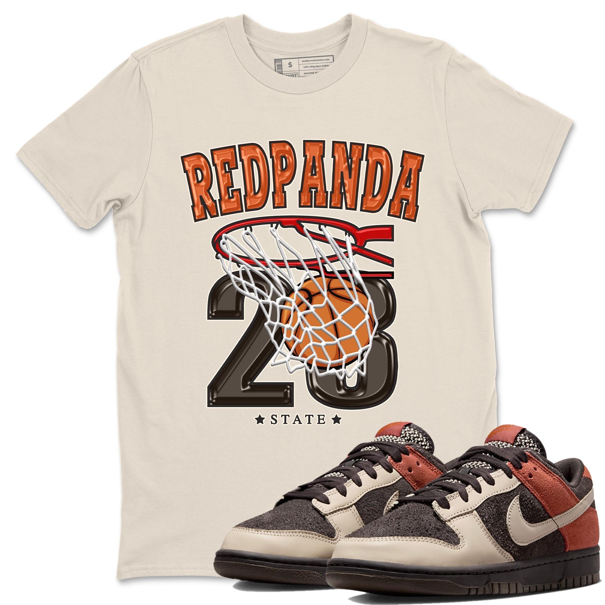 Nike Low Dunk Red Panda shirt to match jordans Basketball sneaker tees Nike Dunk Red Panda Drip Gear Zone Unisex Streetwear Clothing Natural 1 T-Shirt