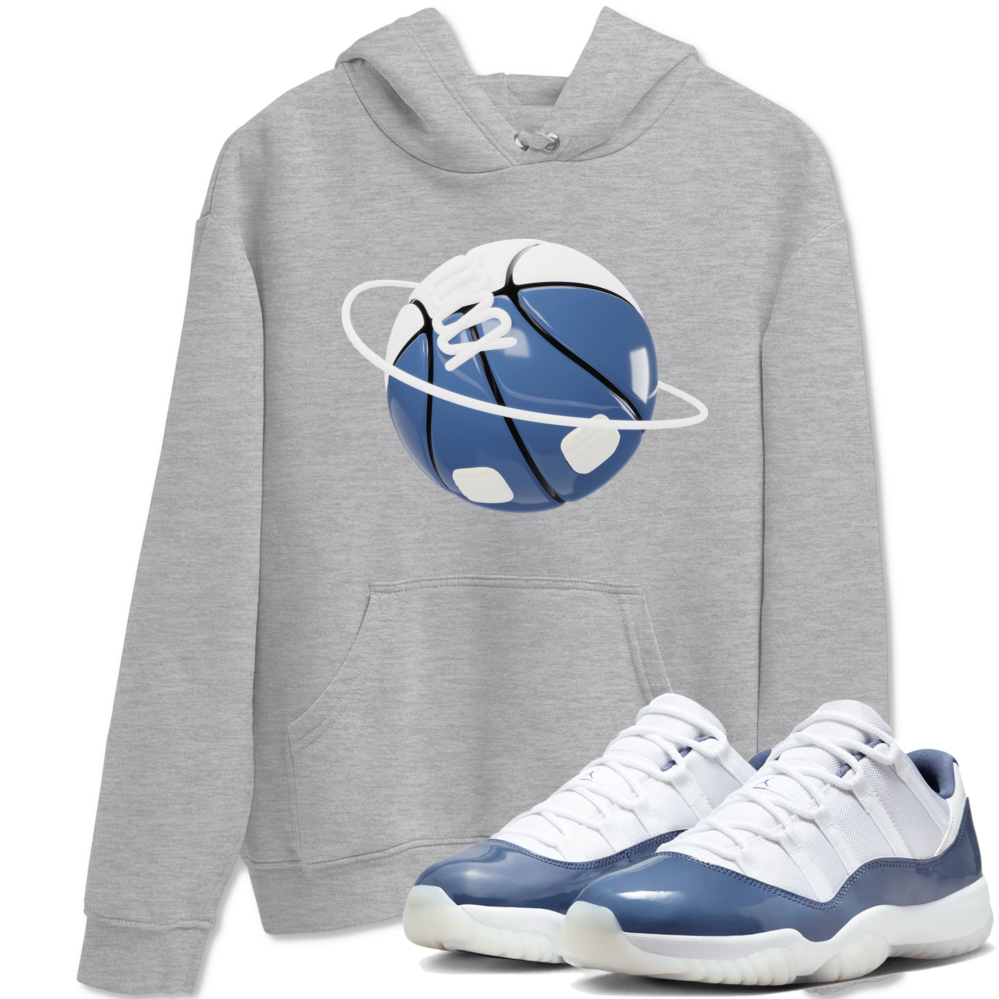 11s Diffused Blue Shirts To Match Jordans Basketball Planet sneaker match tees Air Jordan 11 Diffused Blue Tee Drip Gear Zone unisex cotton Heather Grey 1 crew neck shirts