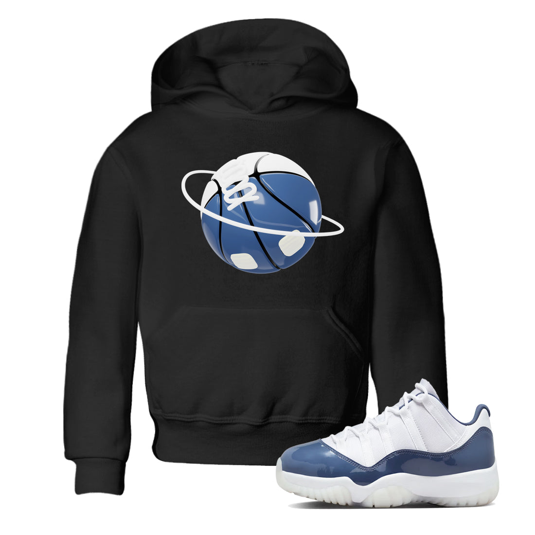 11s Diffused Blue Shirts To Match Jordans Basketball Planet sneaker match tees Air Jordan 11 Diffused Blue Tee Drip Gear Zone Youth Baby Black 1 crew neck shirts
