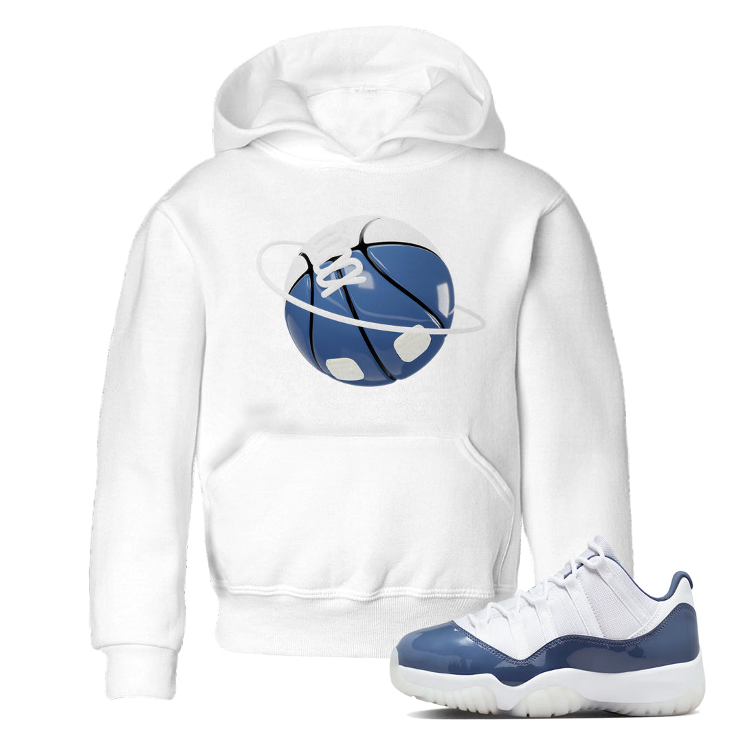 11s Diffused Blue Shirts To Match Jordans Basketball Planet sneaker match tees Air Jordan 11 Diffused Blue Tee Drip Gear Zone Youth Baby White 1 crew neck shirts