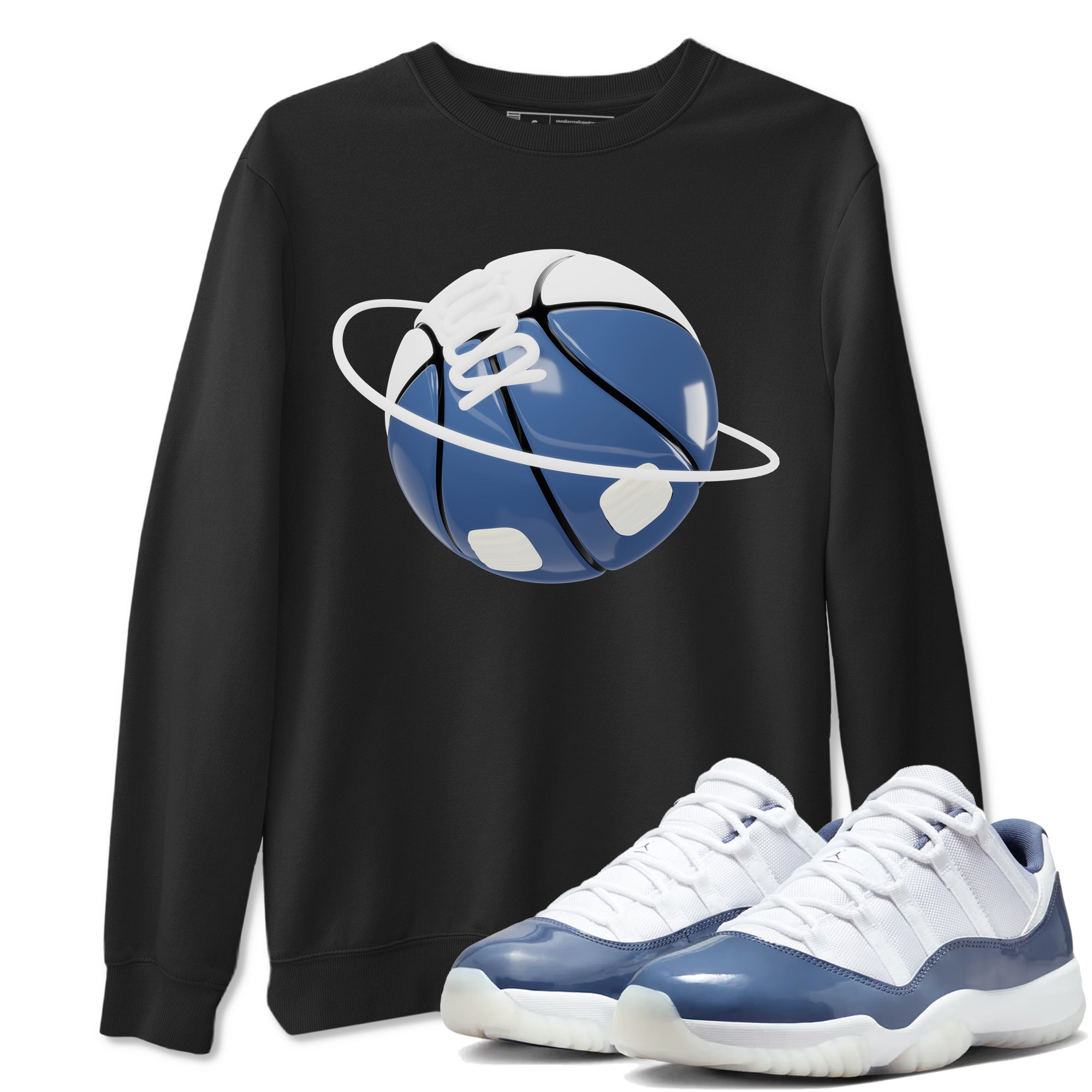 11s Diffused Blue Shirts To Match Jordans Basketball Planet sneaker match tees Air Jordan 11 Diffused Blue Tee Drip Gear Zone unisex cotton Black 1 crew neck shirts
