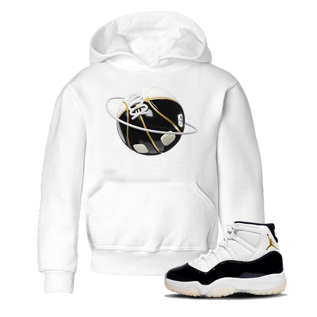 Air Jordan 11 Gratitude shirt to match jordans Basketball Planet sneaker tees AJ11 Gratitude Drip Gear Zone Baby Toddler White 1 T-Shirt