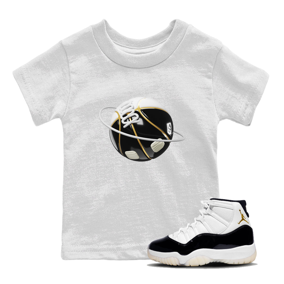 Air Jordan 11 Gratitude shirt to match jordans Basketball Planet sneaker tees AJ11 Gratitude Drip Gear Zone Baby Toddler White 1 T-Shirt