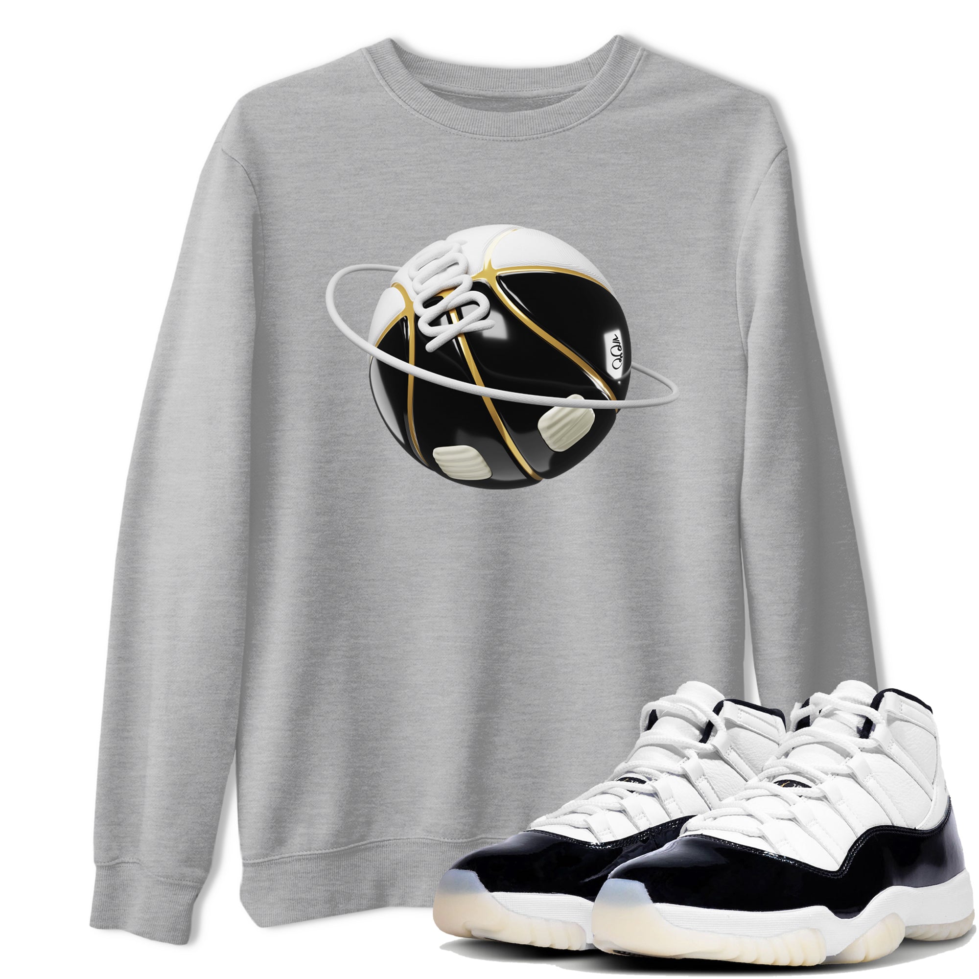Air Jordan 11 Gratitude shirt to match jordans Basketball Planet sneaker tees AJ11 Gratitude Drip Gear Zone Unisex Heather Grey 1 T-Shirt