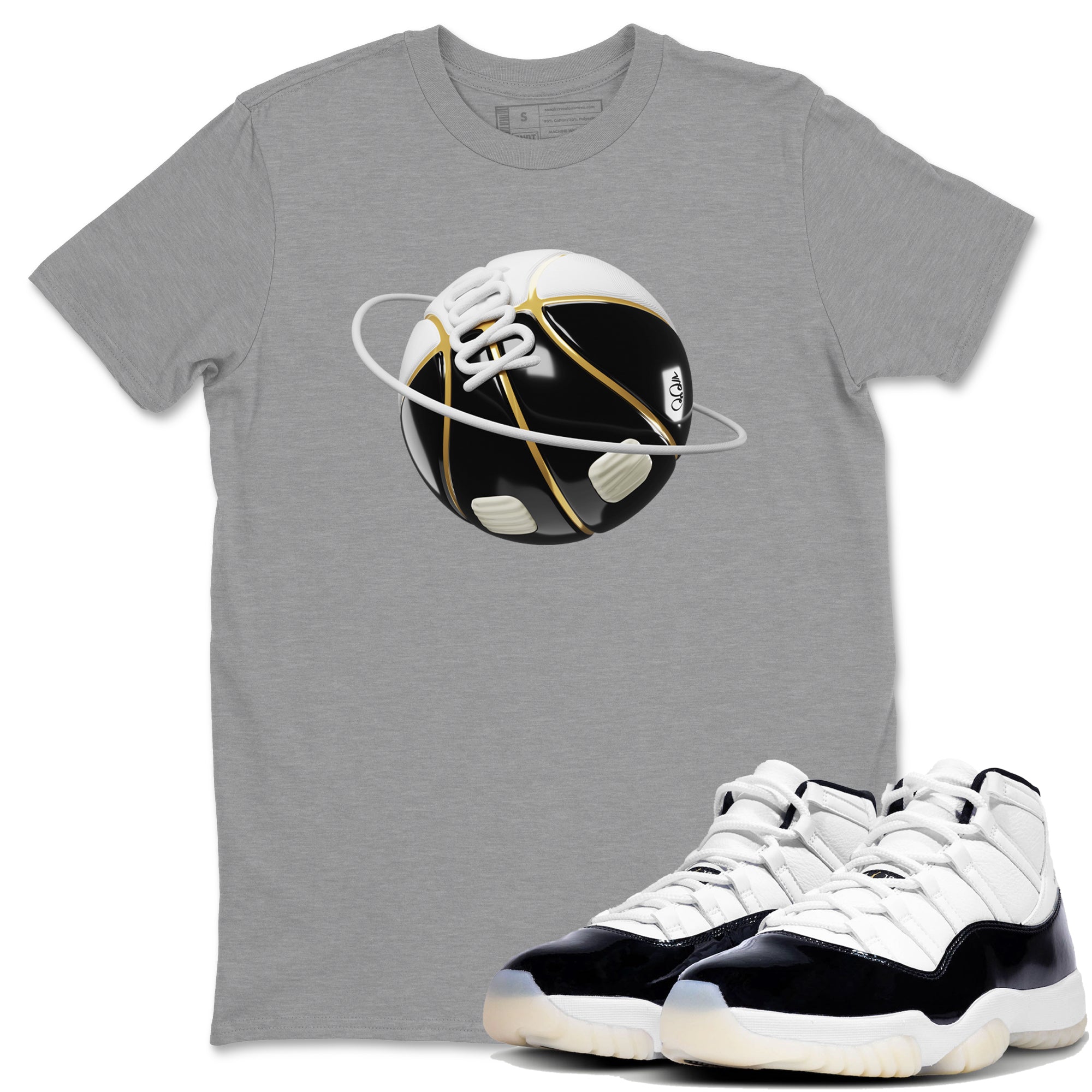 Air Jordan 11 Gratitude shirt to match jordans Basketball Planet sneaker tees AJ11 Gratitude Drip Gear Zone Unisex Heather Grey 1 T-Shirt