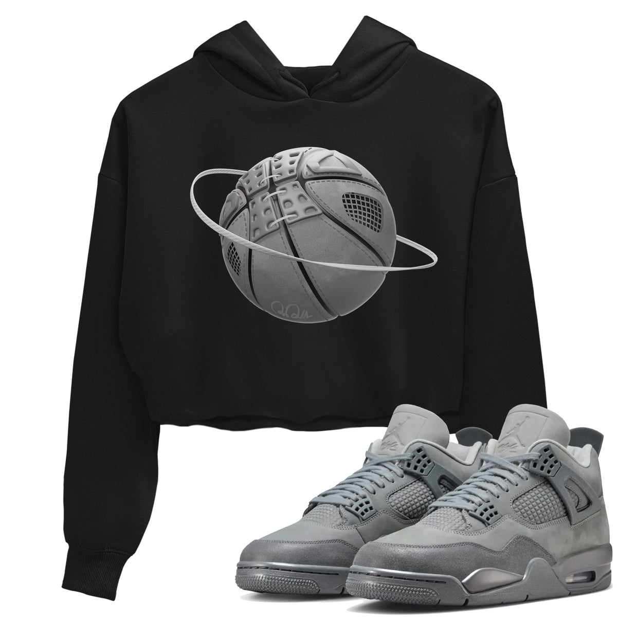 4s Wet Cement shirts to match jordans Basketball Planet sneaker match tees Air Jordan 4 SE Wet Cement Drip Gear Zone unisex cotton Black 1 Crop Shirts