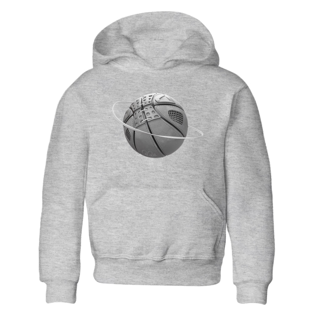 4s Wet Cement shirts to match jordans Basketball Planet sneaker match tees Air Jordan 4 SE Wet Cement Drip Gear Zone Youth Baby Heather Grey 2 crew neck shirts