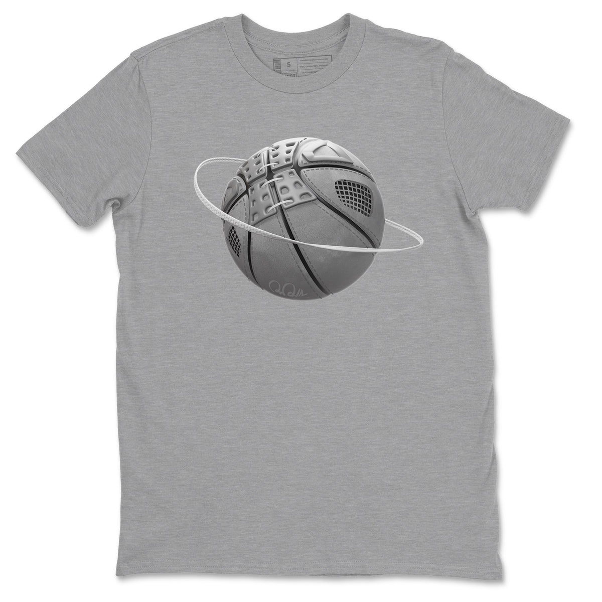4s Wet Cement shirts to match jordans Basketball Planet sneaker match tees Air Jordan 4 SE Wet Cement Drip Gear Zone unisex cotton Heather Grey 2 crew neck shirts